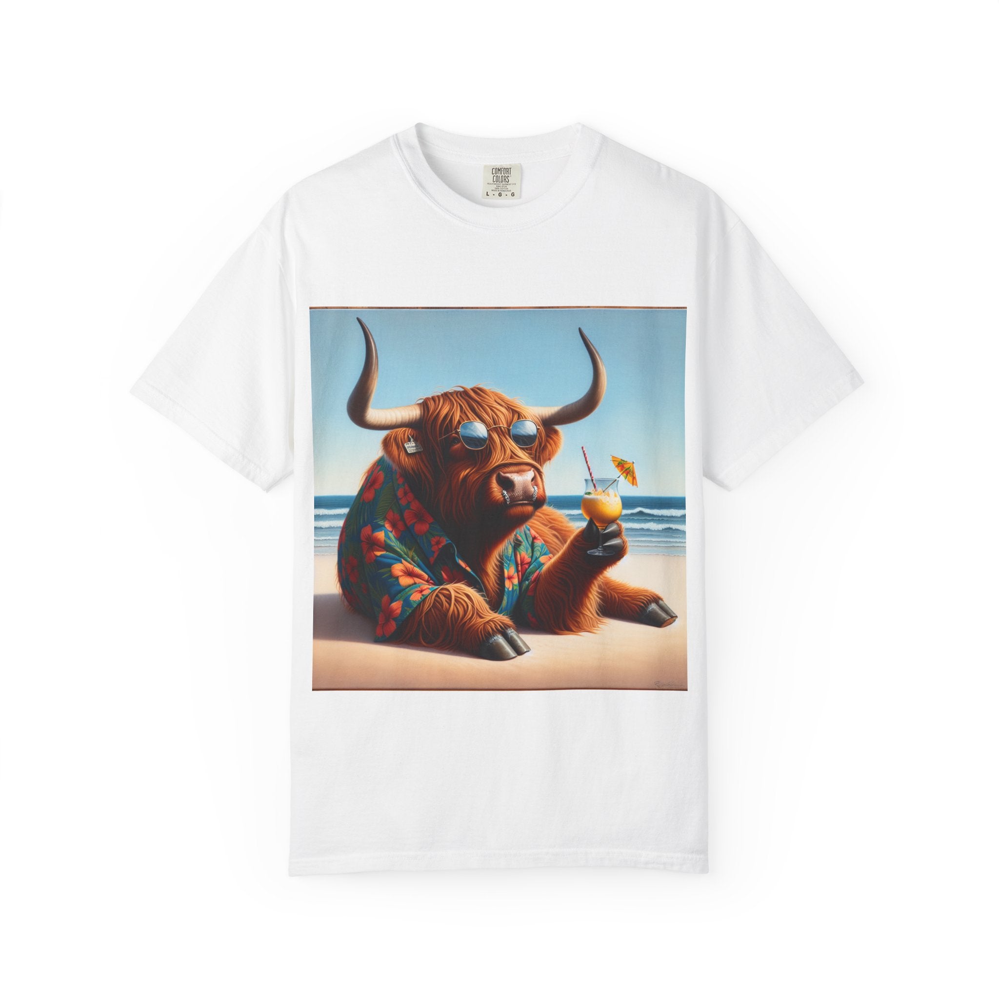 Chill Vibes Cow T-Shirt | Summer Beach Tee, Fun Animal Design, Relaxed Fit, Perfect for Vacations, Gifts
