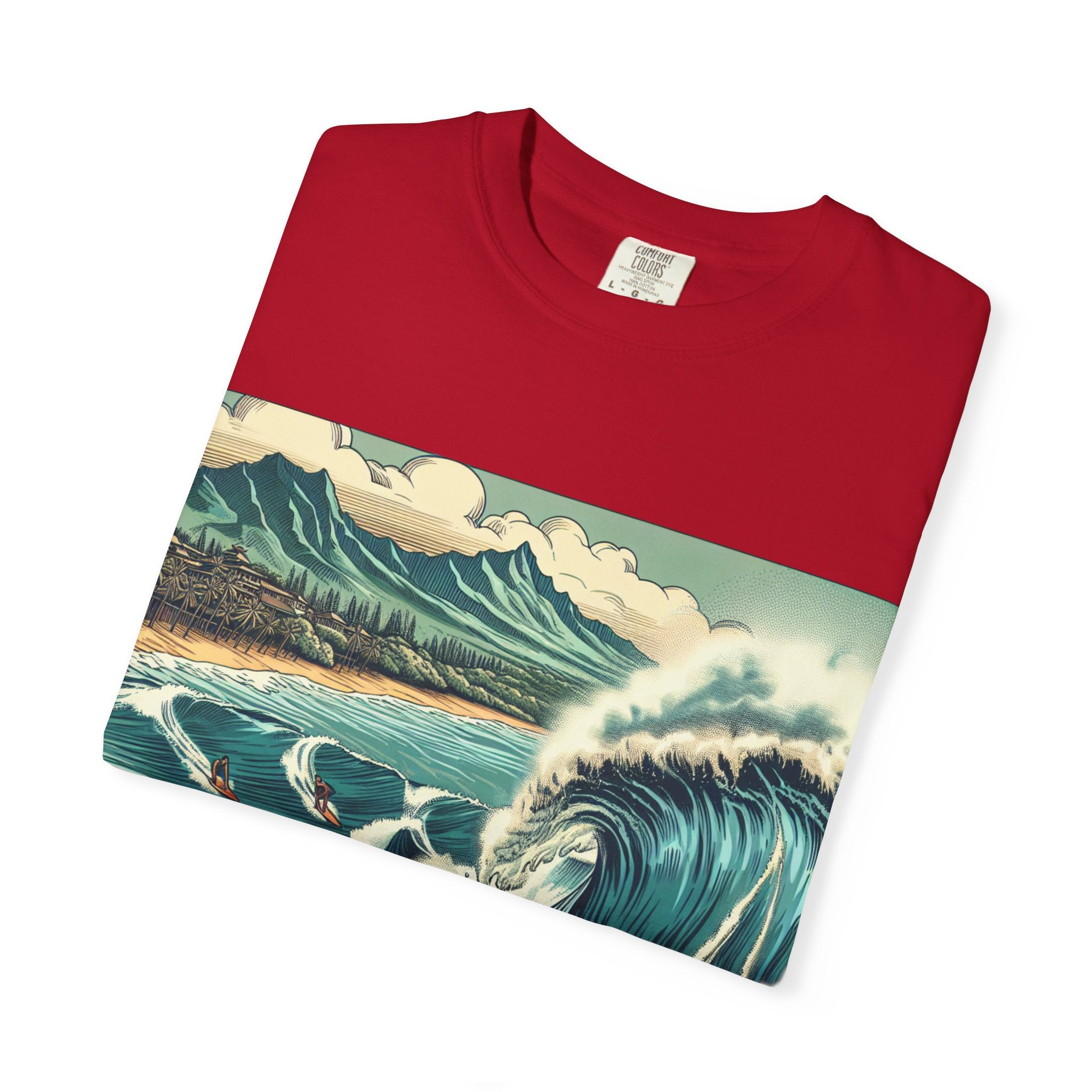 Surfing Waves T-Shirt, Relaxed Summer Style, Beach Lovers Gift, Unisex Tee, Vintage Surf Art, Summer Fun Apparel