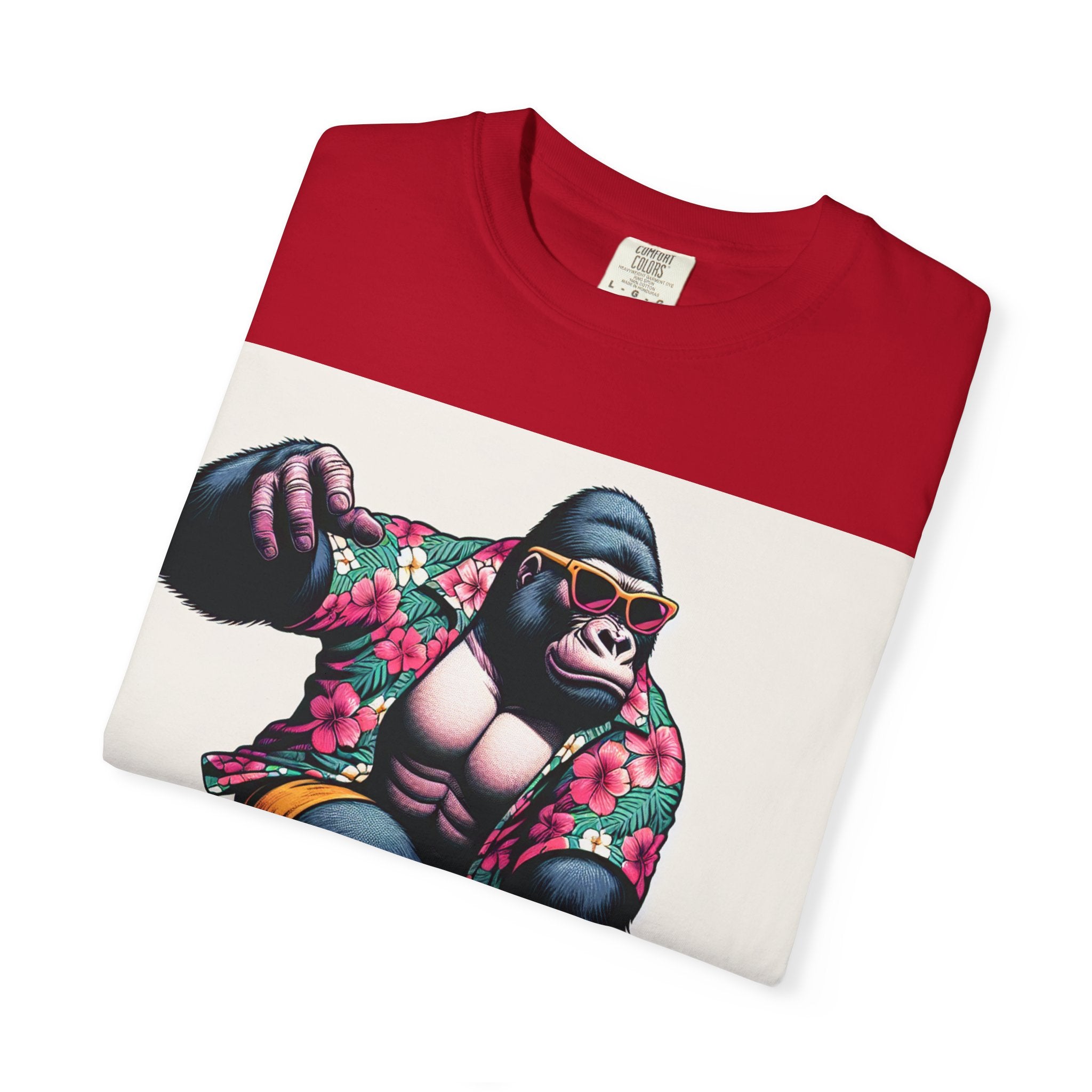 Surfing Gorilla T-Shirt, Casual Beachwear, Summer Gift, Graphic Tee, Unisex T-Shirt, Fun Vacation Apparel
