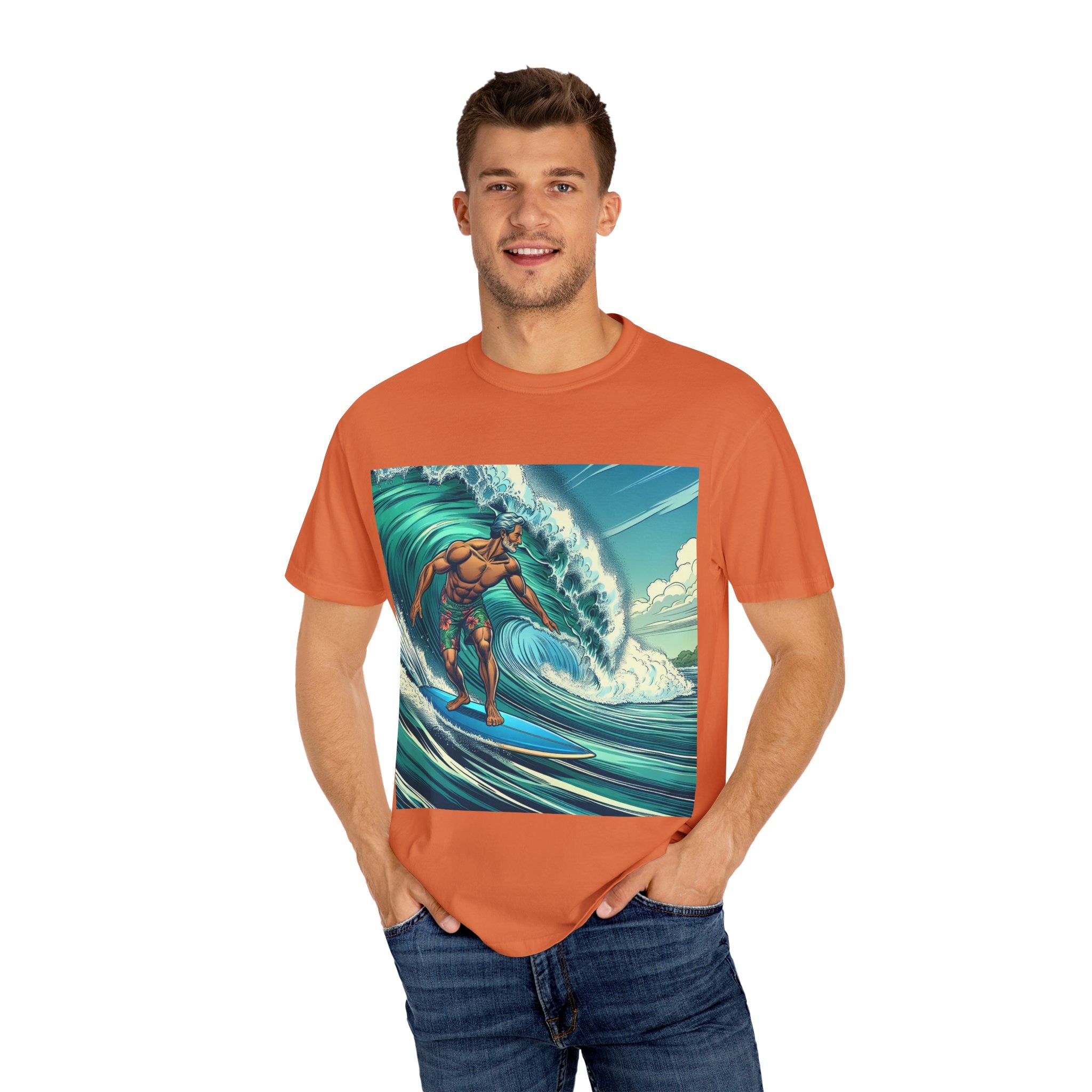 Surf Vibe Unisex Garment-Dyed T-shirt, Beach Apparel, Casual Wear, Summer Gift, Outdoor Fun, Surfing Enthusiast