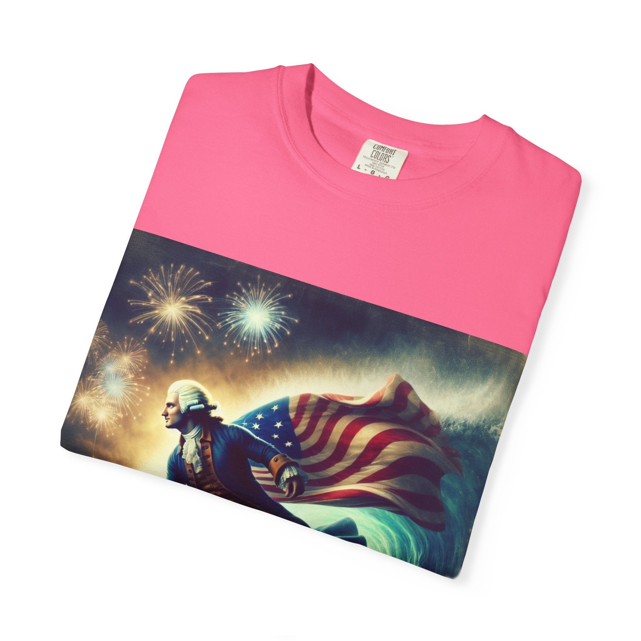 Patriotic Surfing T-Shirt, 4th of July Tee, Unisex Casual Shirt, Gift for Surfers, Independence Day Apparel