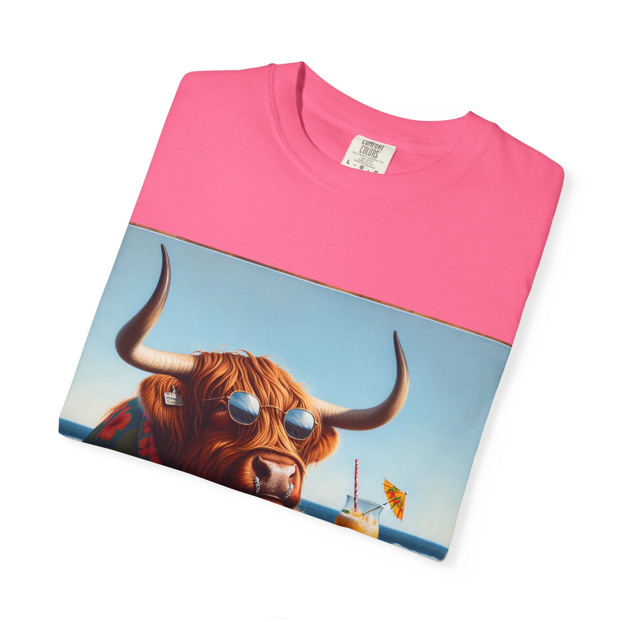 Chill Vibes Cow T-Shirt | Summer Beach Tee, Fun Animal Design, Relaxed Fit, Perfect for Vacations, Gifts