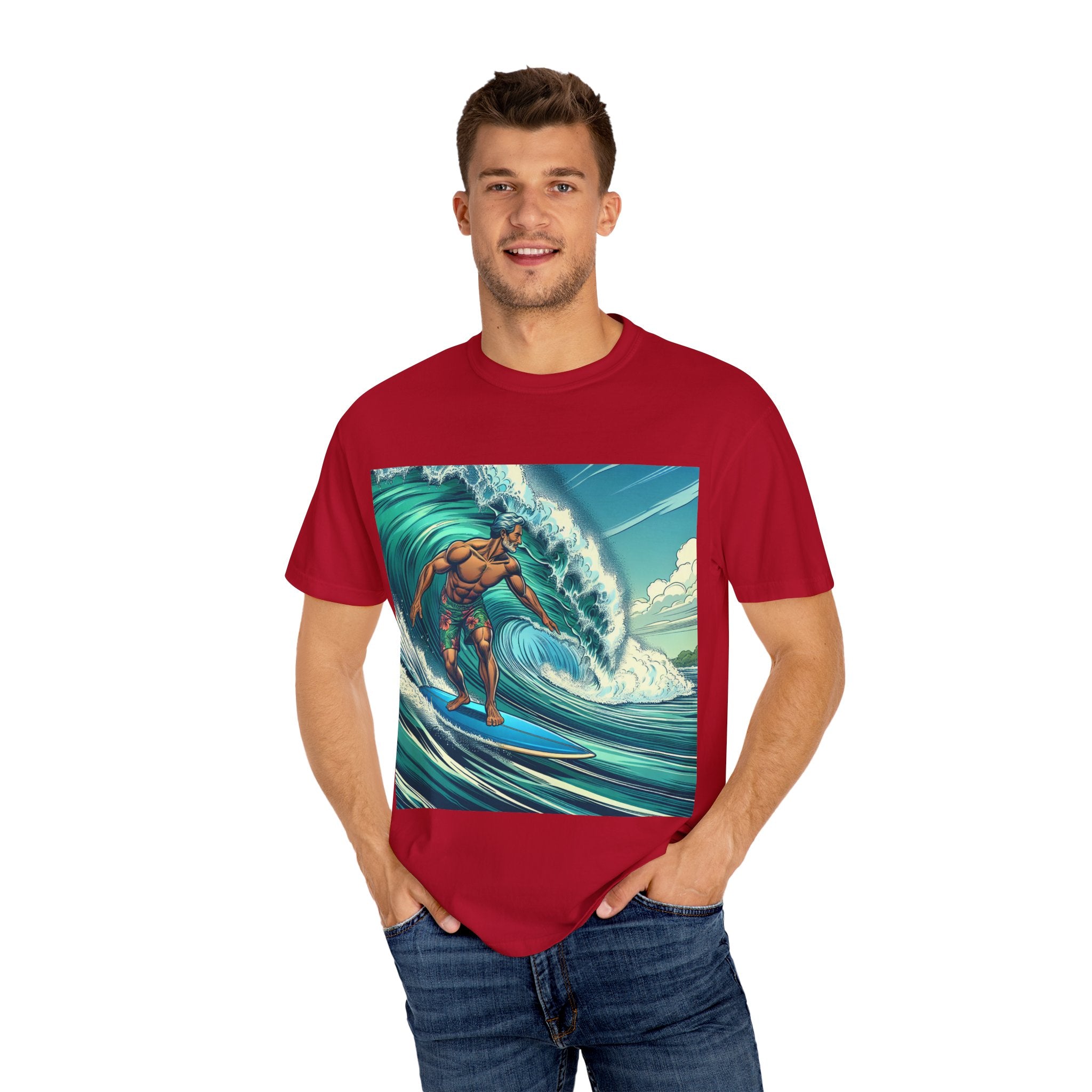 Surf Vibe Unisex Garment-Dyed T-shirt, Beach Apparel, Casual Wear, Summer Gift, Outdoor Fun, Surfing Enthusiast