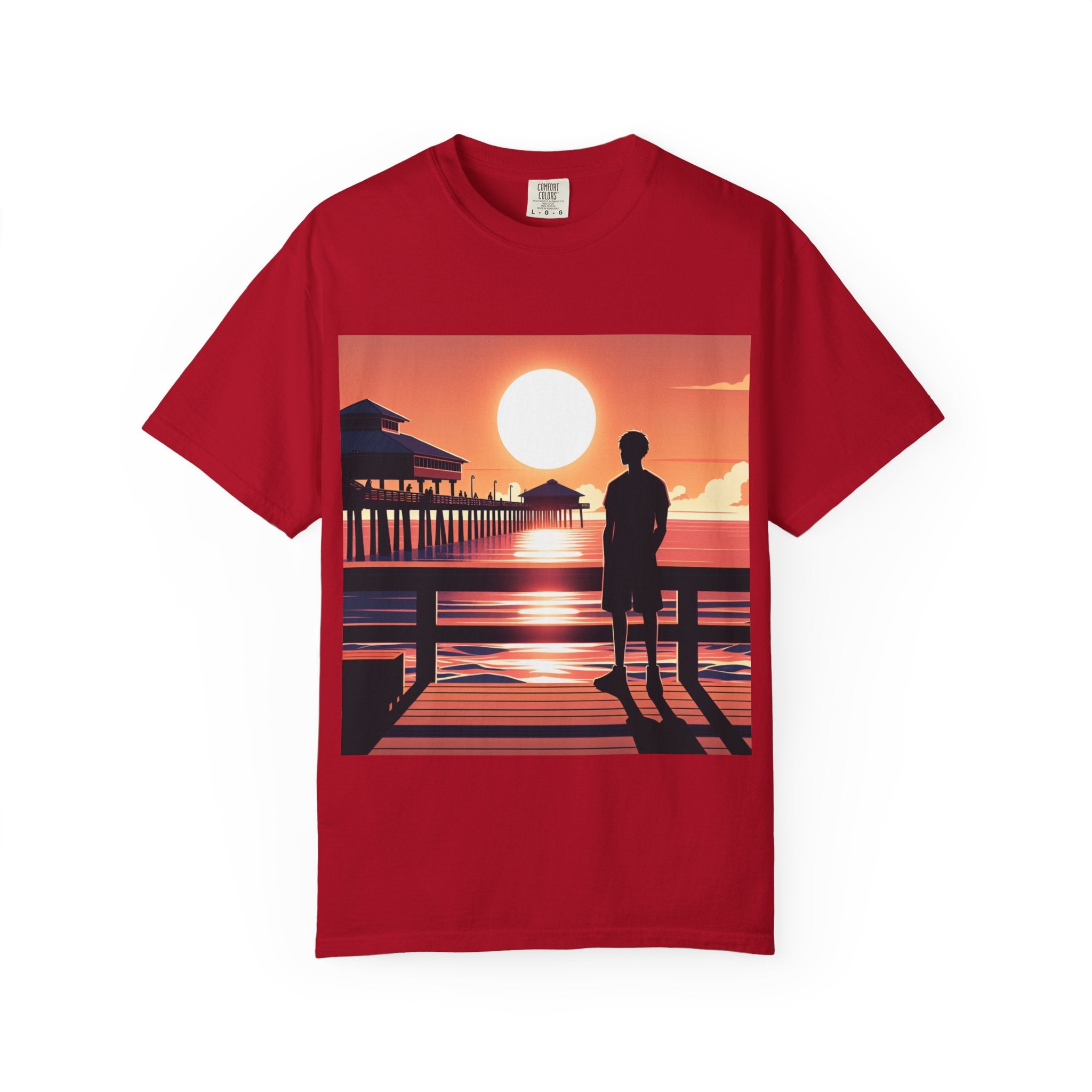 Sunset Vibes Unisex T-shirt | Nature Lover Gift, Relaxed Fit Tee, Casual Summer Wear, Art-Inspired Apparel, Travel T-shirt