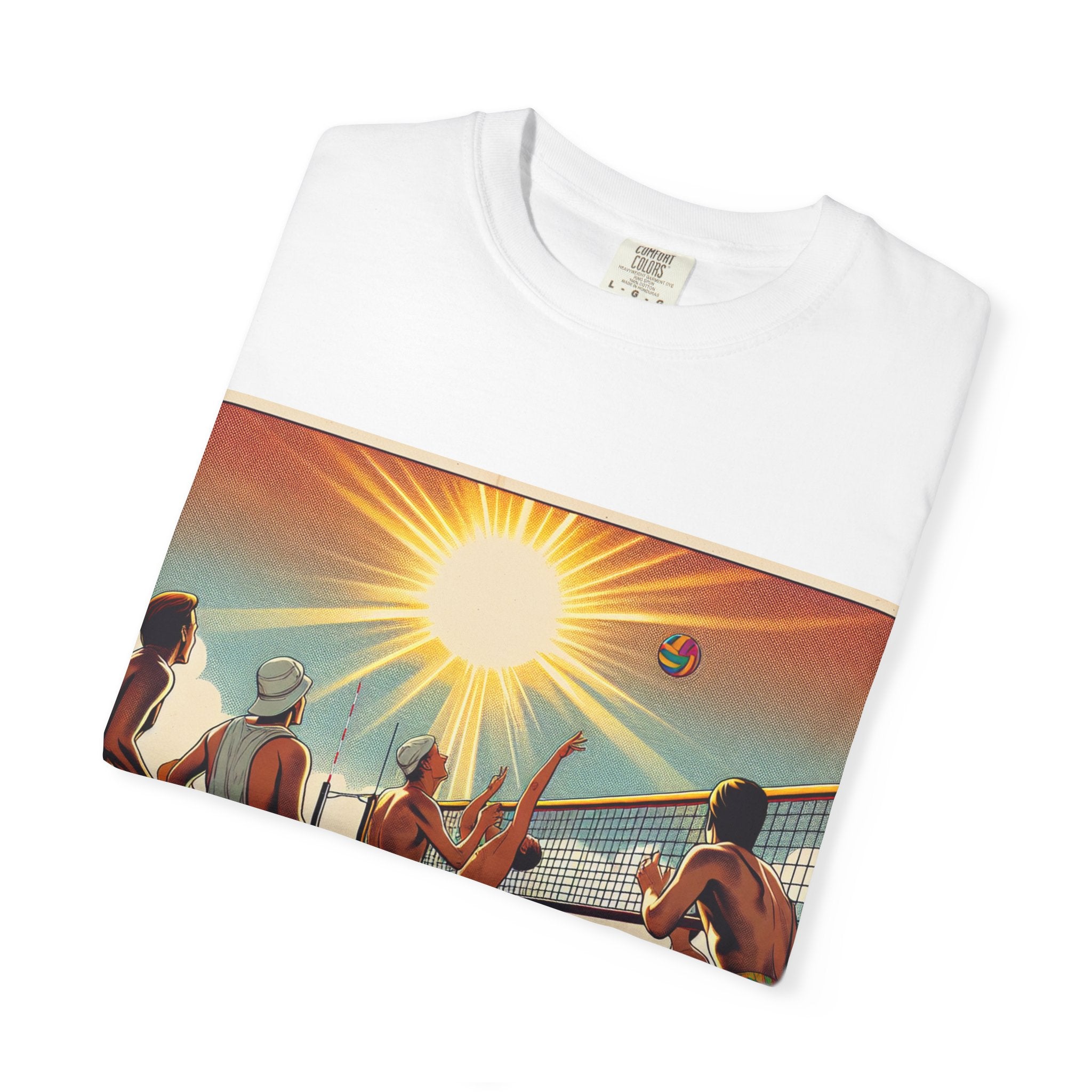 Beach Volleyball Vibes Unisex Garment-Dyed T-shirt | Summer Style, Casual Wear, Gift for Him/Her, Beach Day Essential, Vacation Outfit