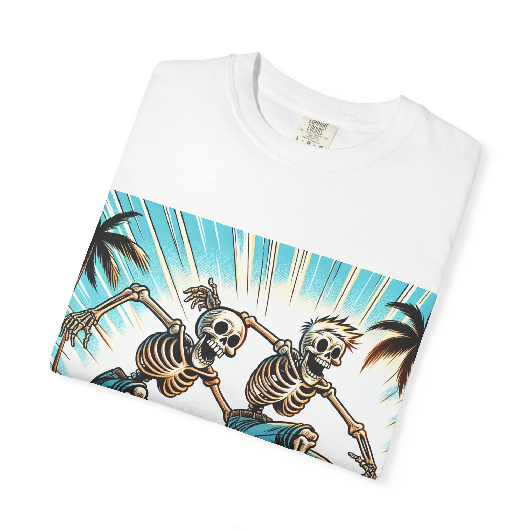 Skateboarding Skeletons T-shirt | Cool Graphic Tee for Summer, Vintage Vibe, Unisex Fashion, Beach Wear, Gift for Him/Her