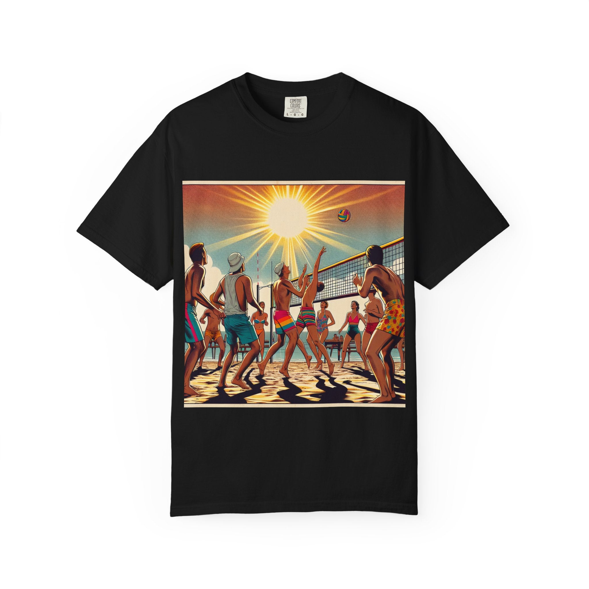 Beach Volleyball Vibes Unisex Garment-Dyed T-shirt | Summer Style, Casual Wear, Gift for Him/Her, Beach Day Essential, Vacation Outfit