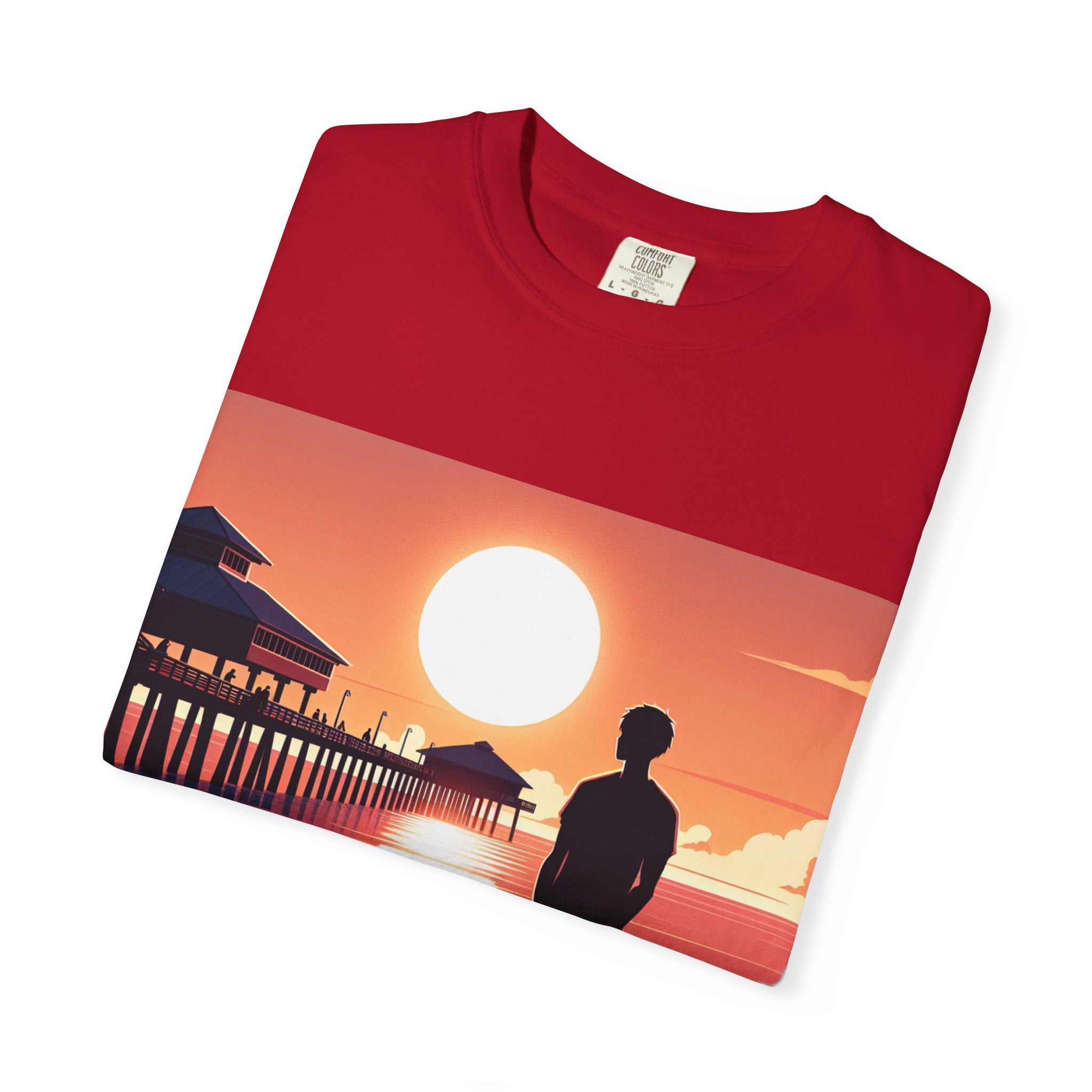 Sunset Vibes Unisex T-shirt | Nature Lover Gift, Relaxed Fit Tee, Casual Summer Wear, Art-Inspired Apparel, Travel T-shirt