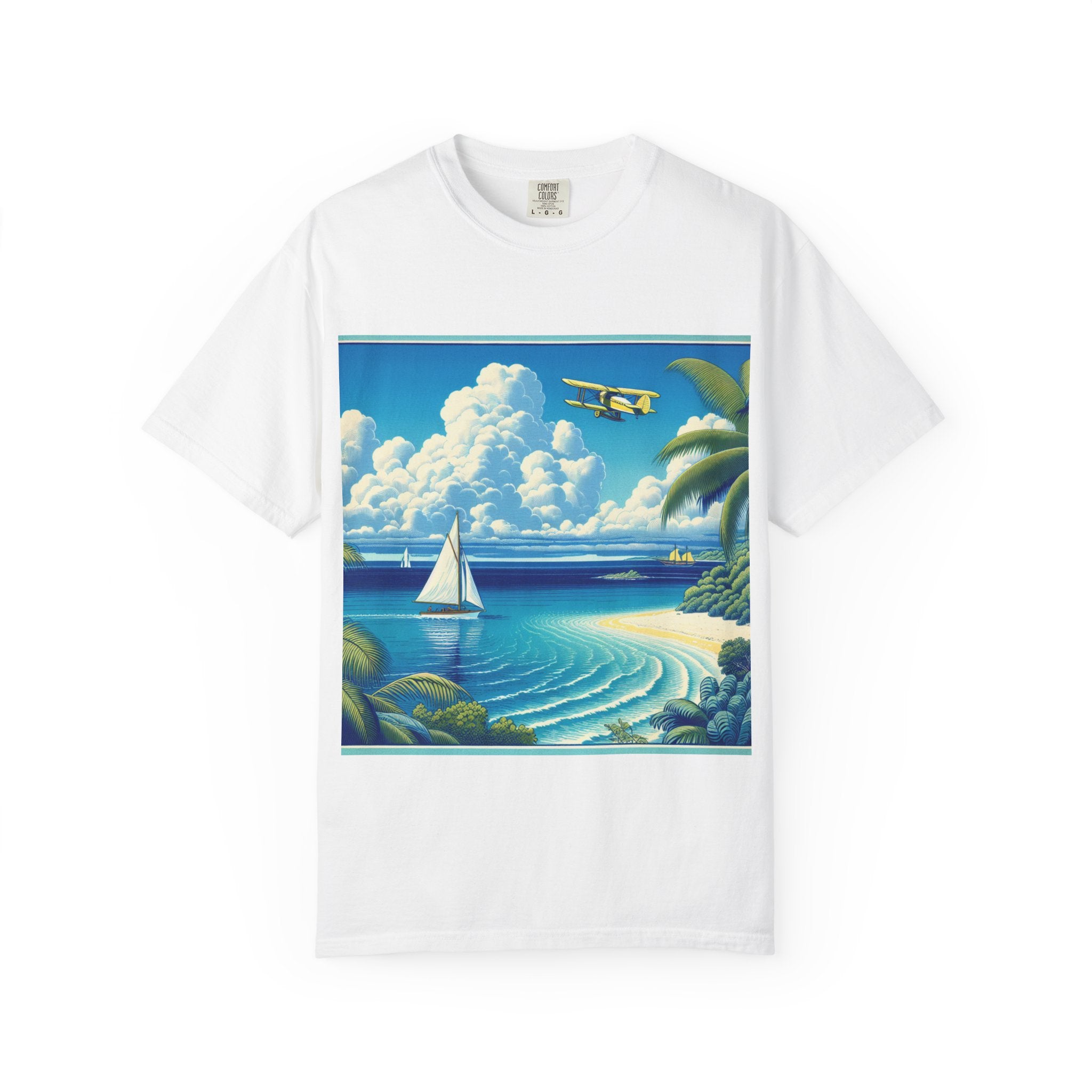 Beach Vibes T-Shirt, Unisex Casual Tee, Summer Apparel, Vacation Wear, Nautical Graphic Shirt