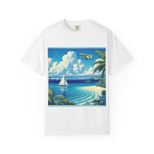 Beach Vibes T-Shirt, Unisex Casual Tee, Summer Apparel, Vacation Wear, Nautical Graphic Shirt