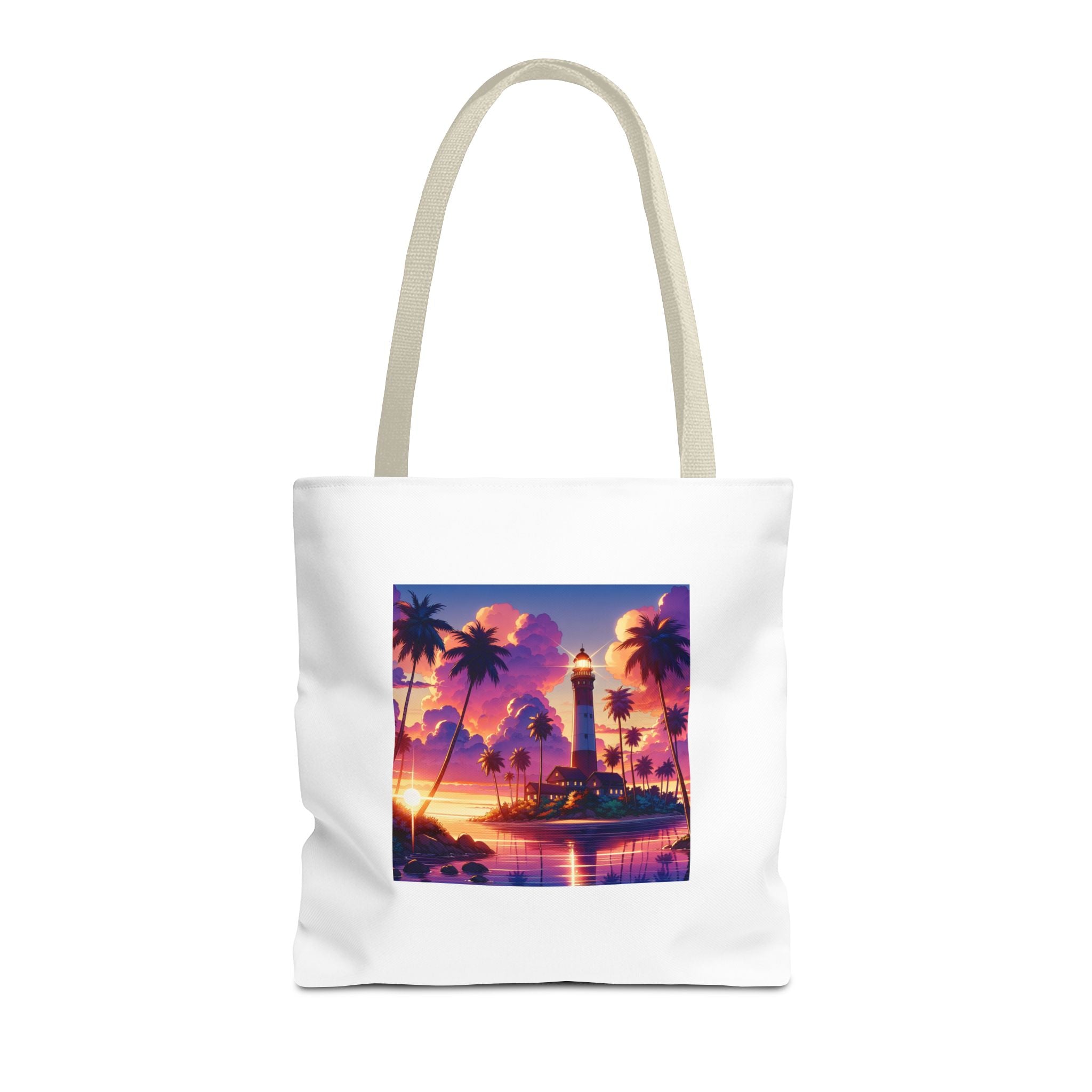 Tote Bag with Lighthouse Design | Beach Bag, Travel Tote, Vacation Accessory, Gift for Ocean Lovers, Summer Tote