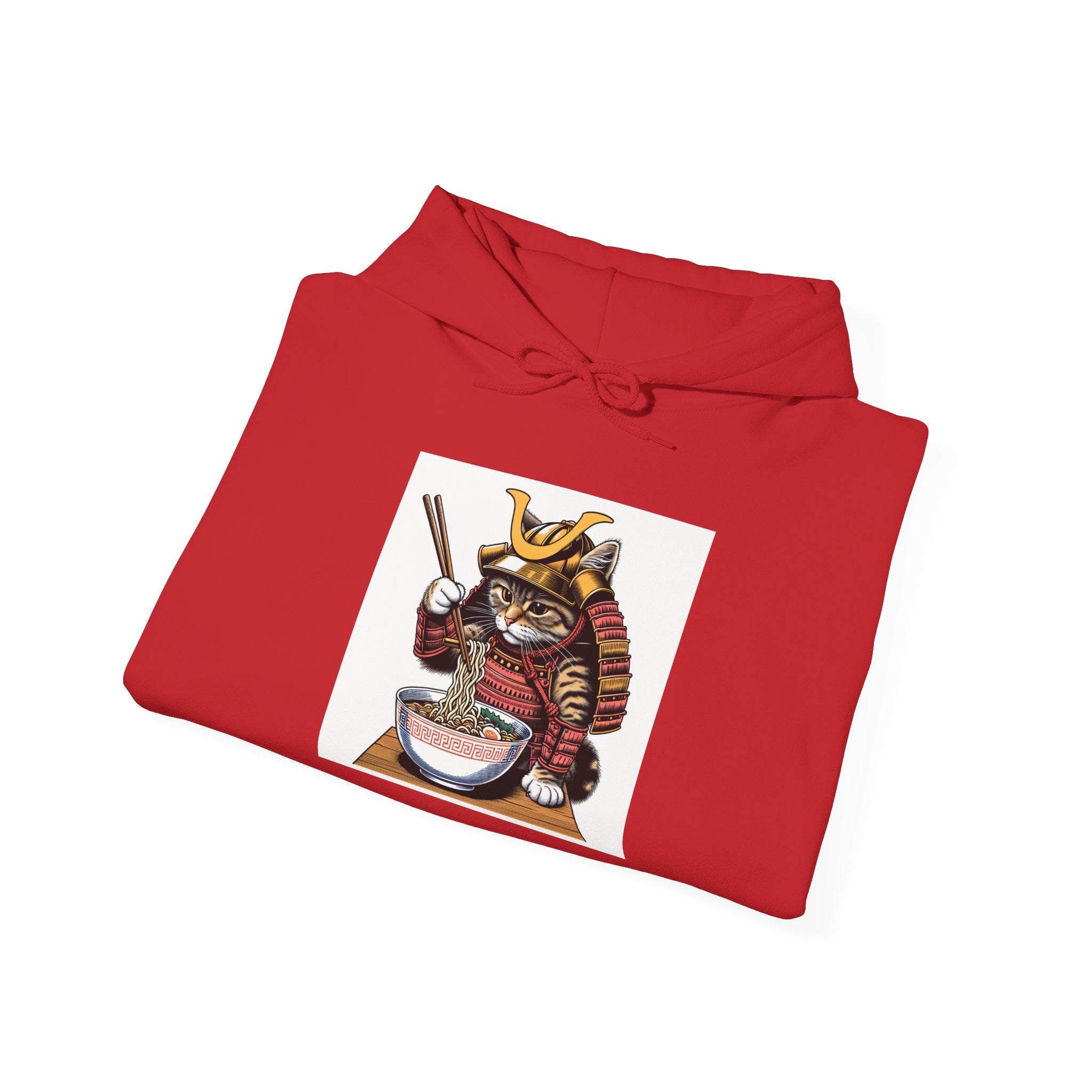 Samurai Cat Hoodie: Cozy Sweatshirt for Anime Lovers, Gift for Birthdays, Casual Wear, Unisex Fashion