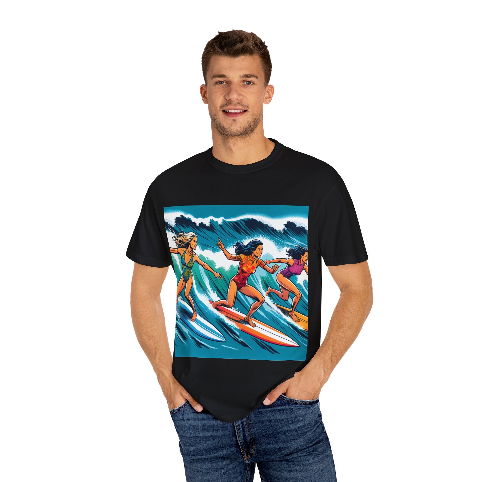 Surfing Sisterhood T-Shirt - Beach Vibes, Summer Style, Gift for Surfers, Casual Wear, Unisex Tee, Ocean Lovers Tee