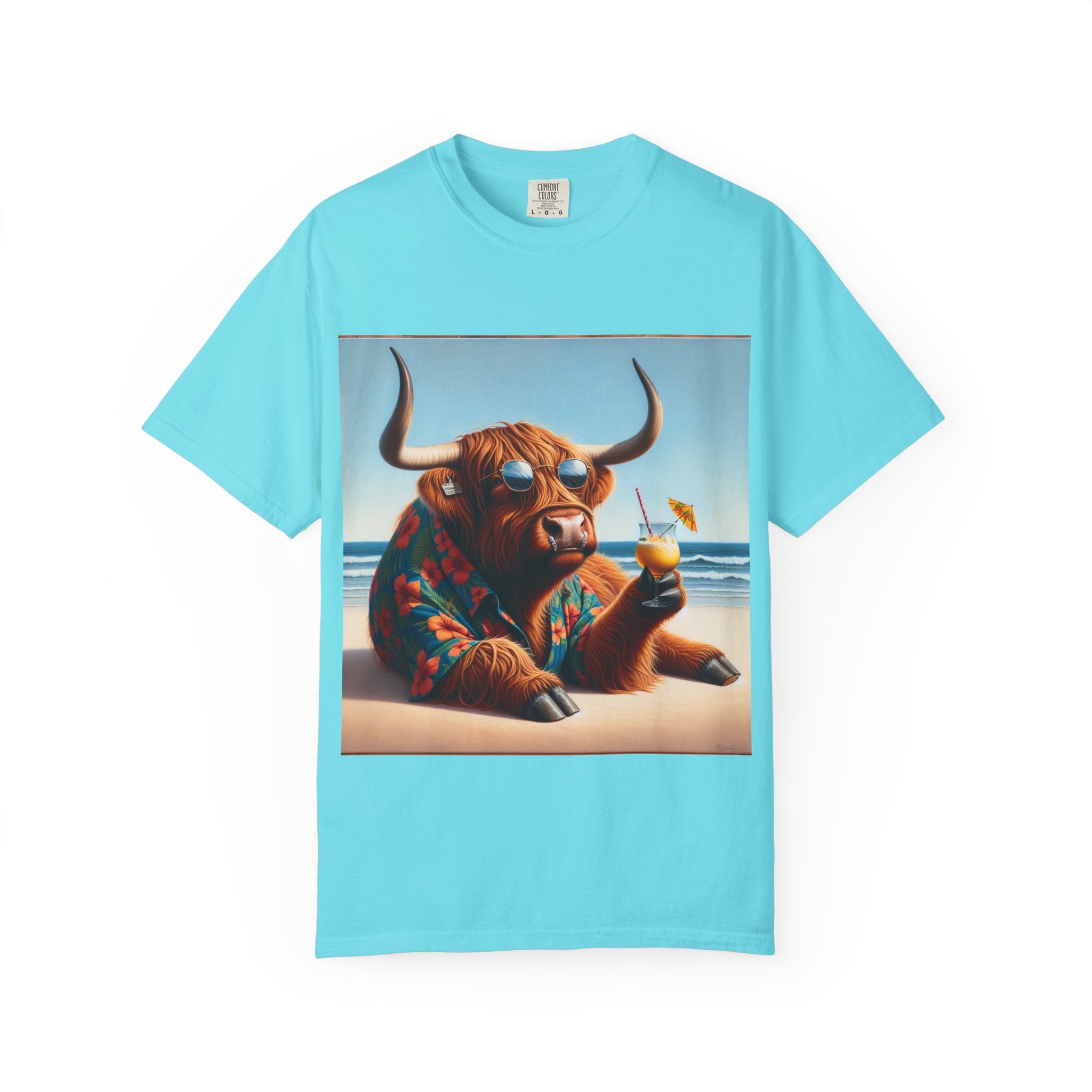 Chill Vibes Cow T-Shirt | Summer Beach Tee, Fun Animal Design, Relaxed Fit, Perfect for Vacations, Gifts