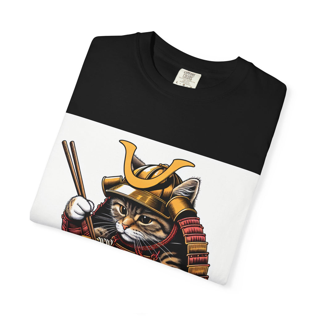 Samurai Cat T-Shirt | Cute Kitten Shirt, Animal Lover Gift, Pet Enthusiast Tee, Unique Graphic Top, Fun Conversation Starter
