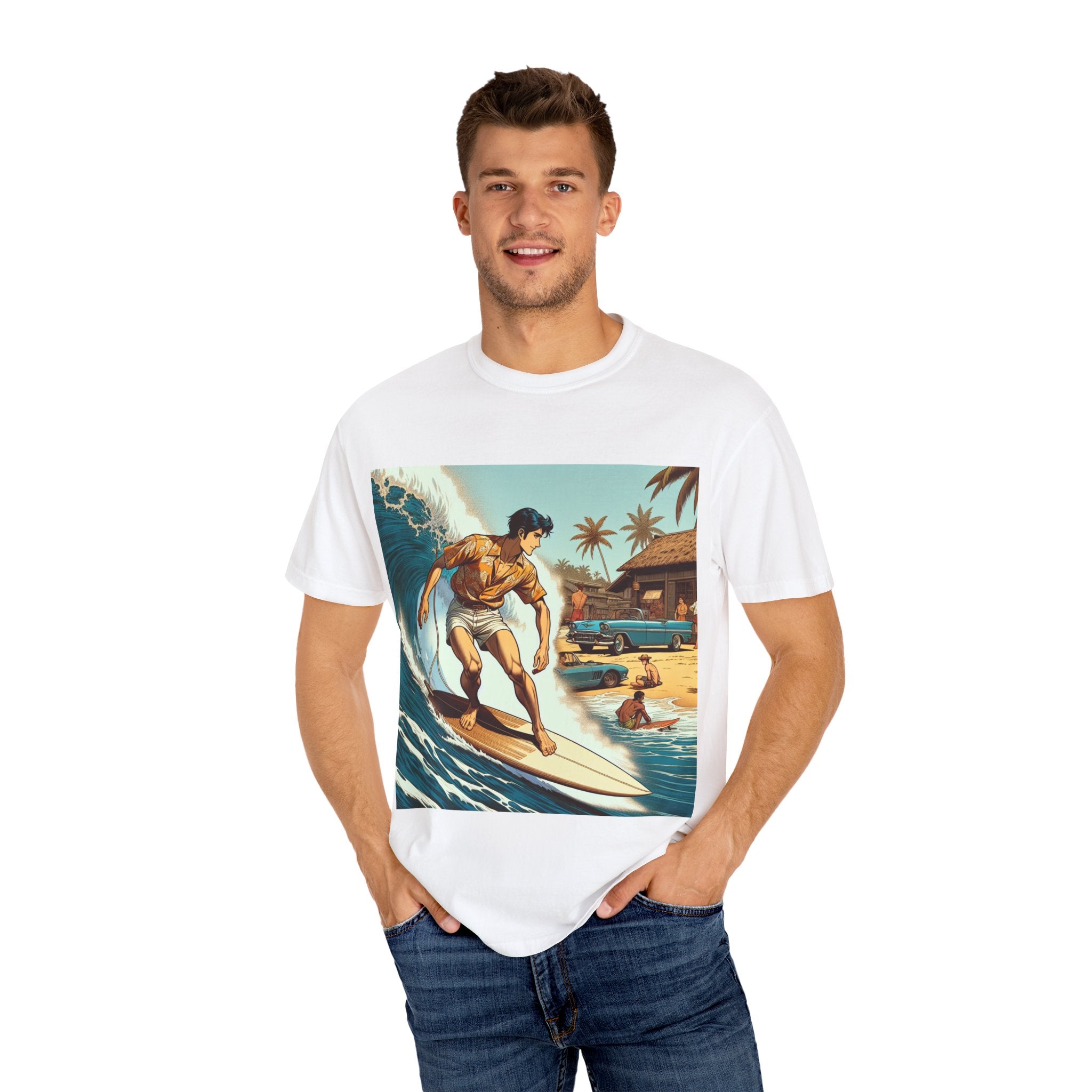 Surfing Vibes T-Shirt for Beach Lovers, Summer Apparel, Unisex Graphic Tee, Vacation Clothing, Casual Wear, Gifts for Surfers
