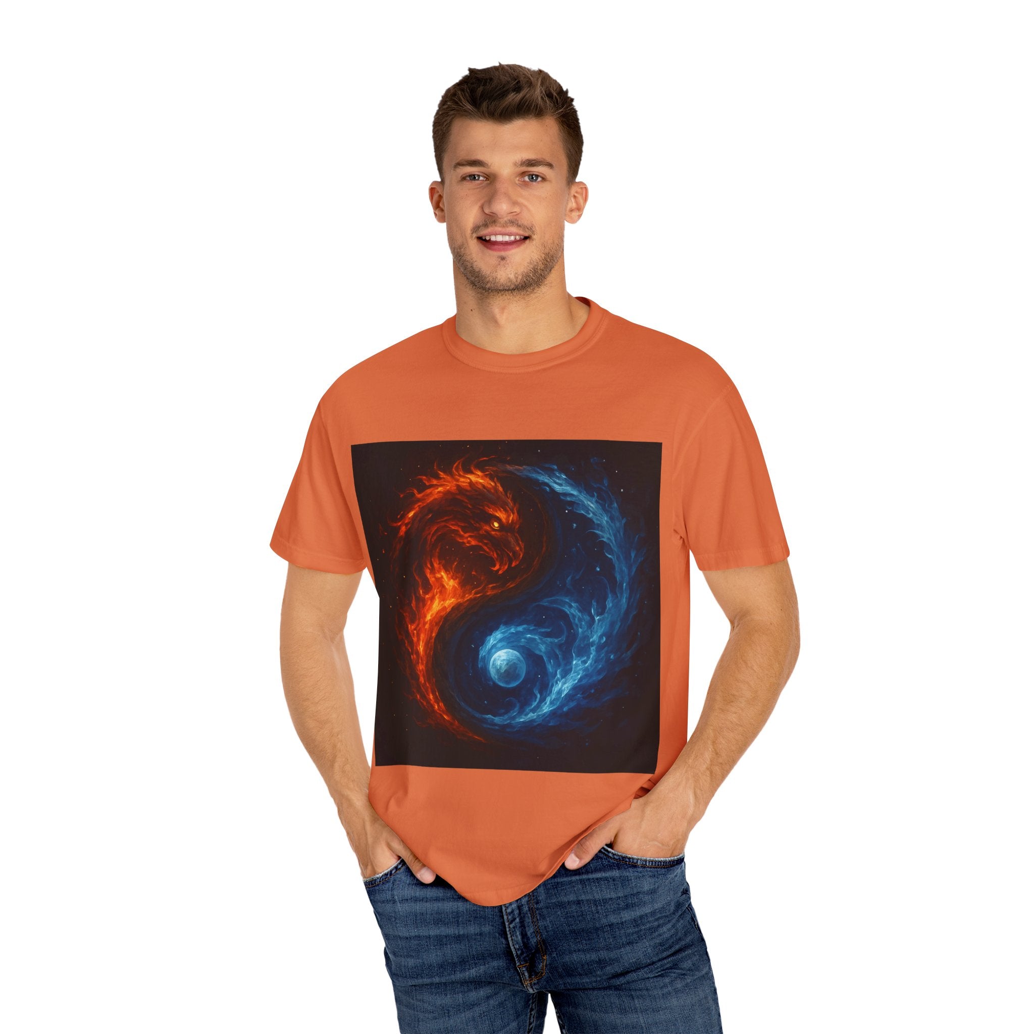 Dynamic Colorful Yin Yang T-Shirt, Unisex Graphic Tee, Meditation Gift, Balance Apparel, Spiritual Wear, Casual Style