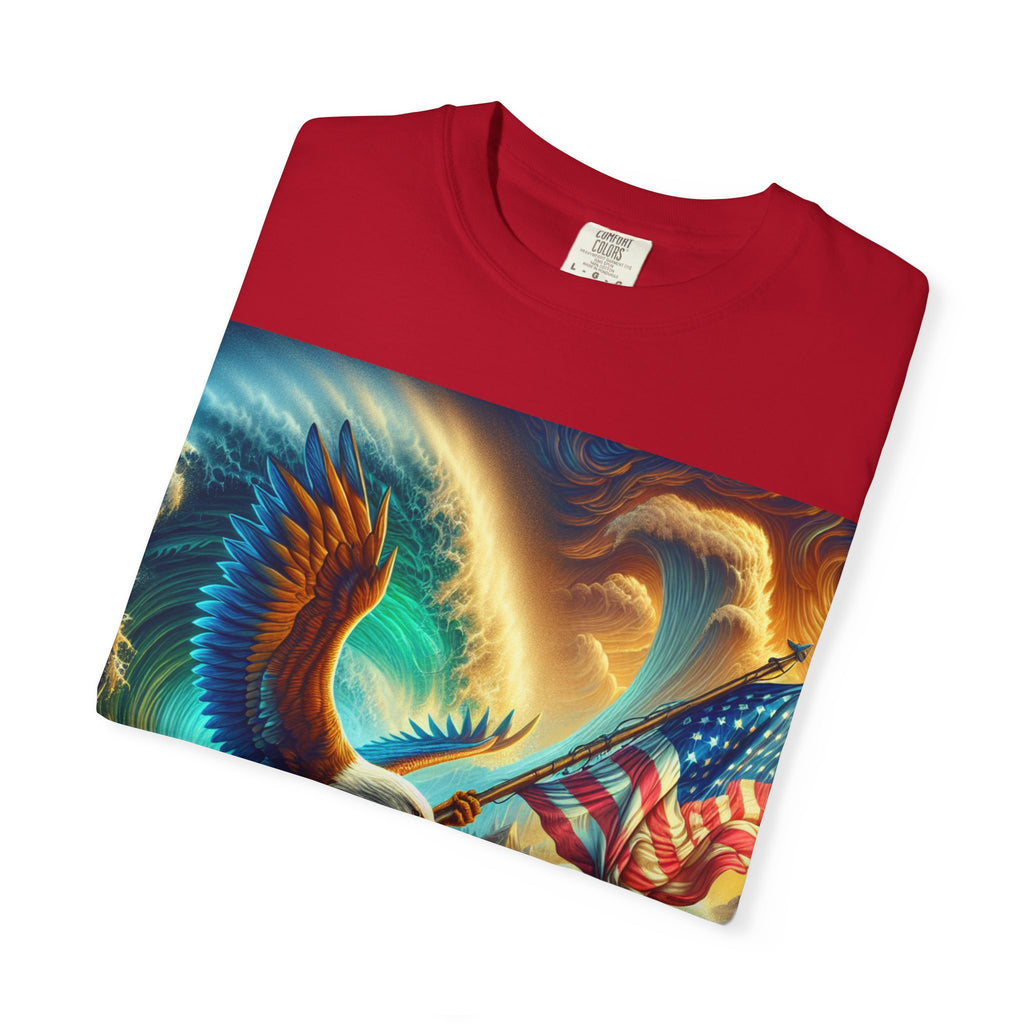Patriotic Eagle T-Shirt, Unisex Garment-Dyed Tee, American Pride Shirt, Surfing Eagle Graphic Tee, Independence Day Apparel, Gifts for [...]