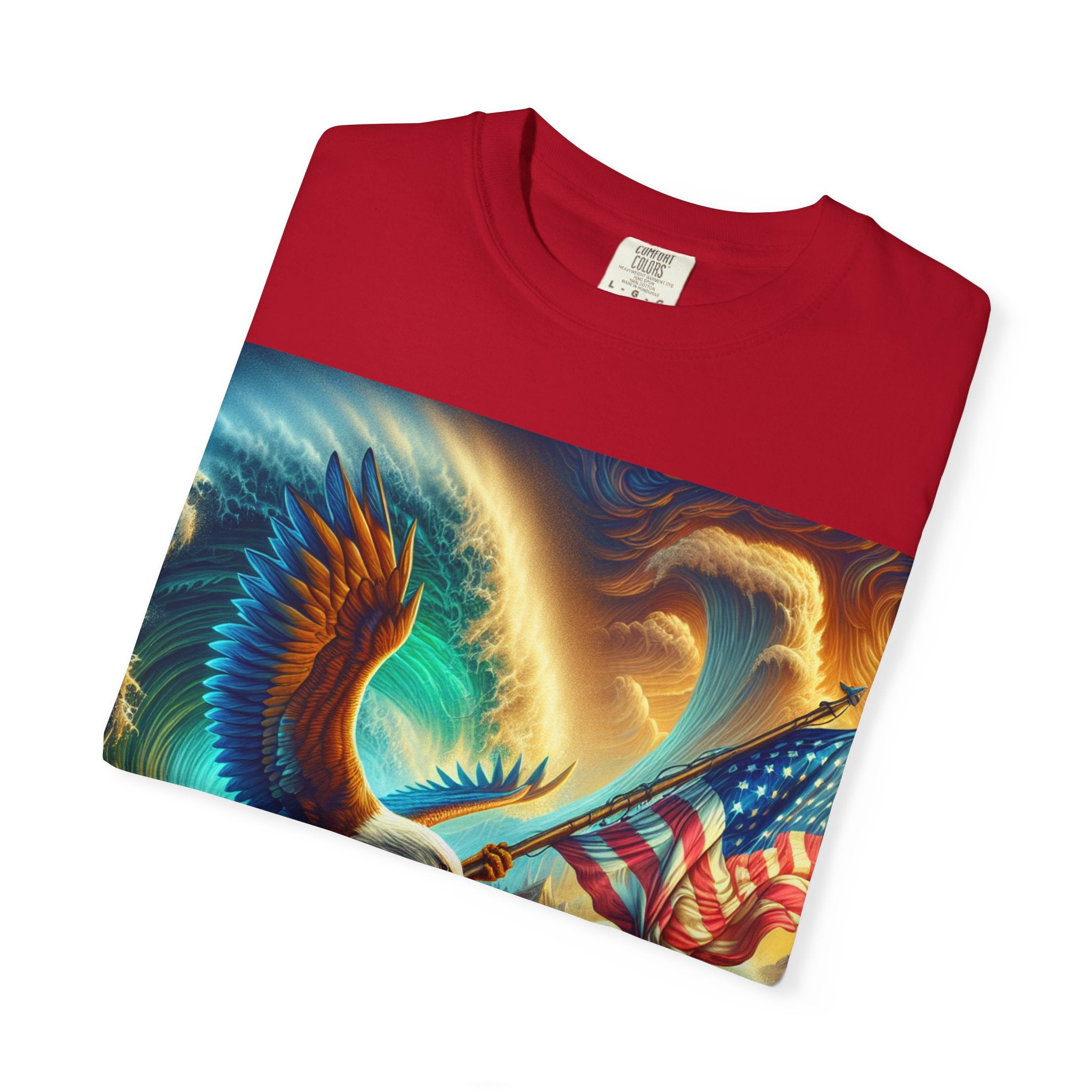 Patriotic Eagle T-Shirt, Unisex Garment-Dyed Tee, American Pride Shirt, Surfing Eagle Graphic Tee, Independence Day Apparel, Gifts for [...]