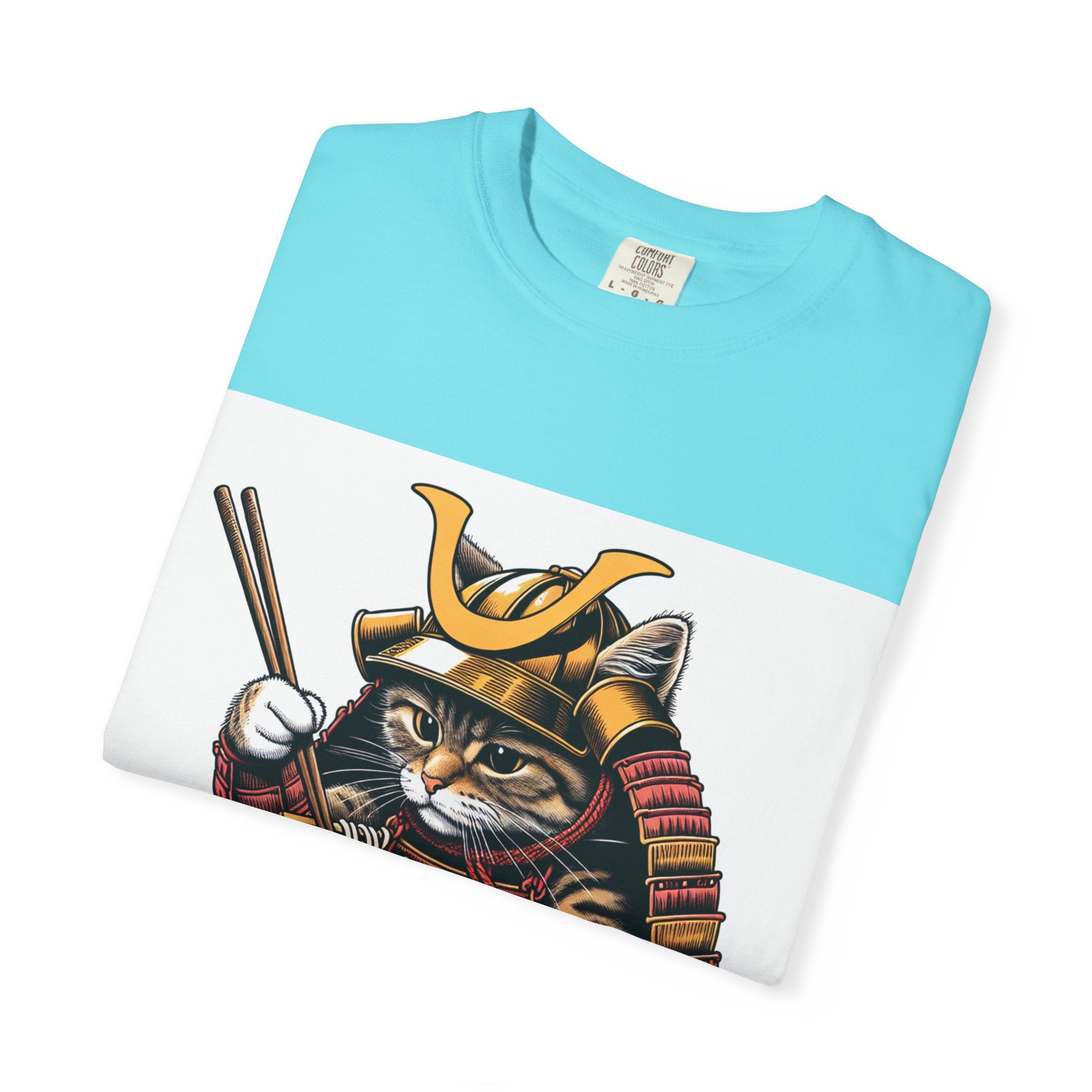 Samurai Cat T-Shirt | Cute Kitten Shirt, Animal Lover Gift, Pet Enthusiast Tee, Unique Graphic Top, Fun Conversation Starter