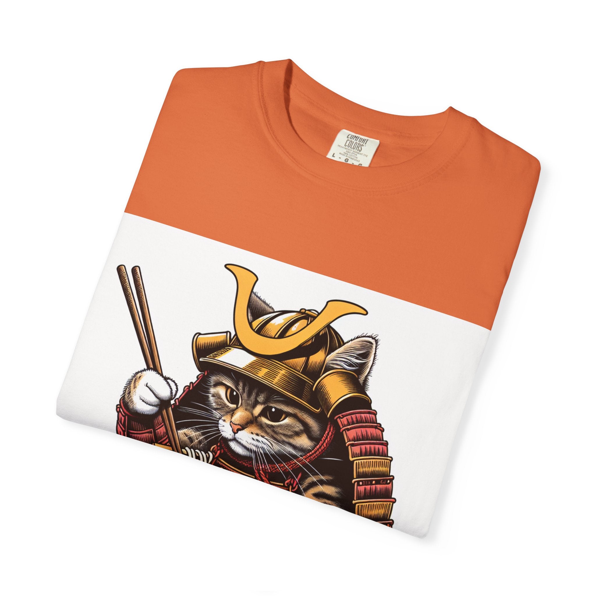 Samurai Cat T-Shirt | Cute Kitten Shirt, Animal Lover Gift, Pet Enthusiast Tee, Unique Graphic Top, Fun Conversation Starter