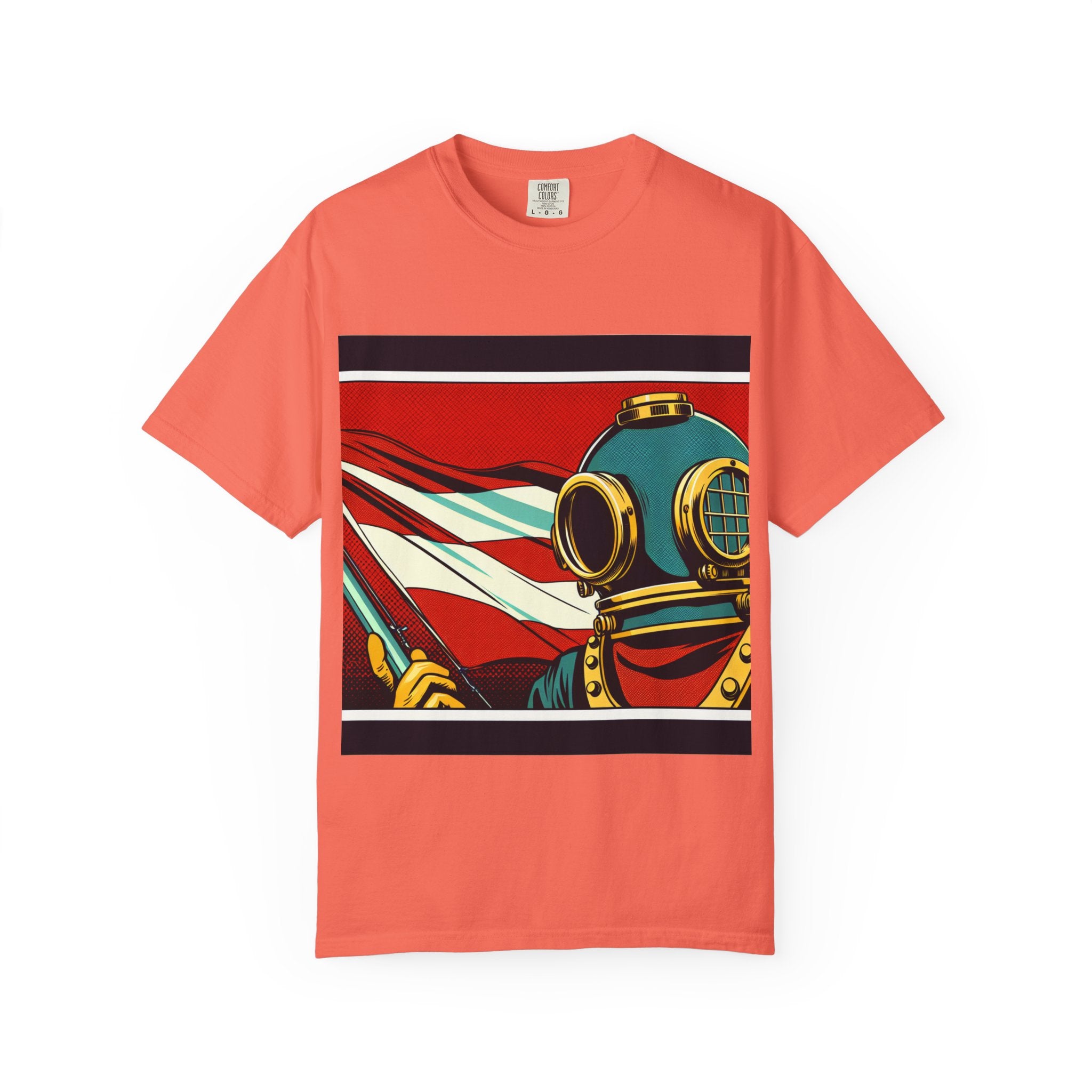 Vintage Diver Graphic T-Shirt | Unisex, Casual Wear, Retro Design, Gift For Ocean Lovers, Summer Fashion