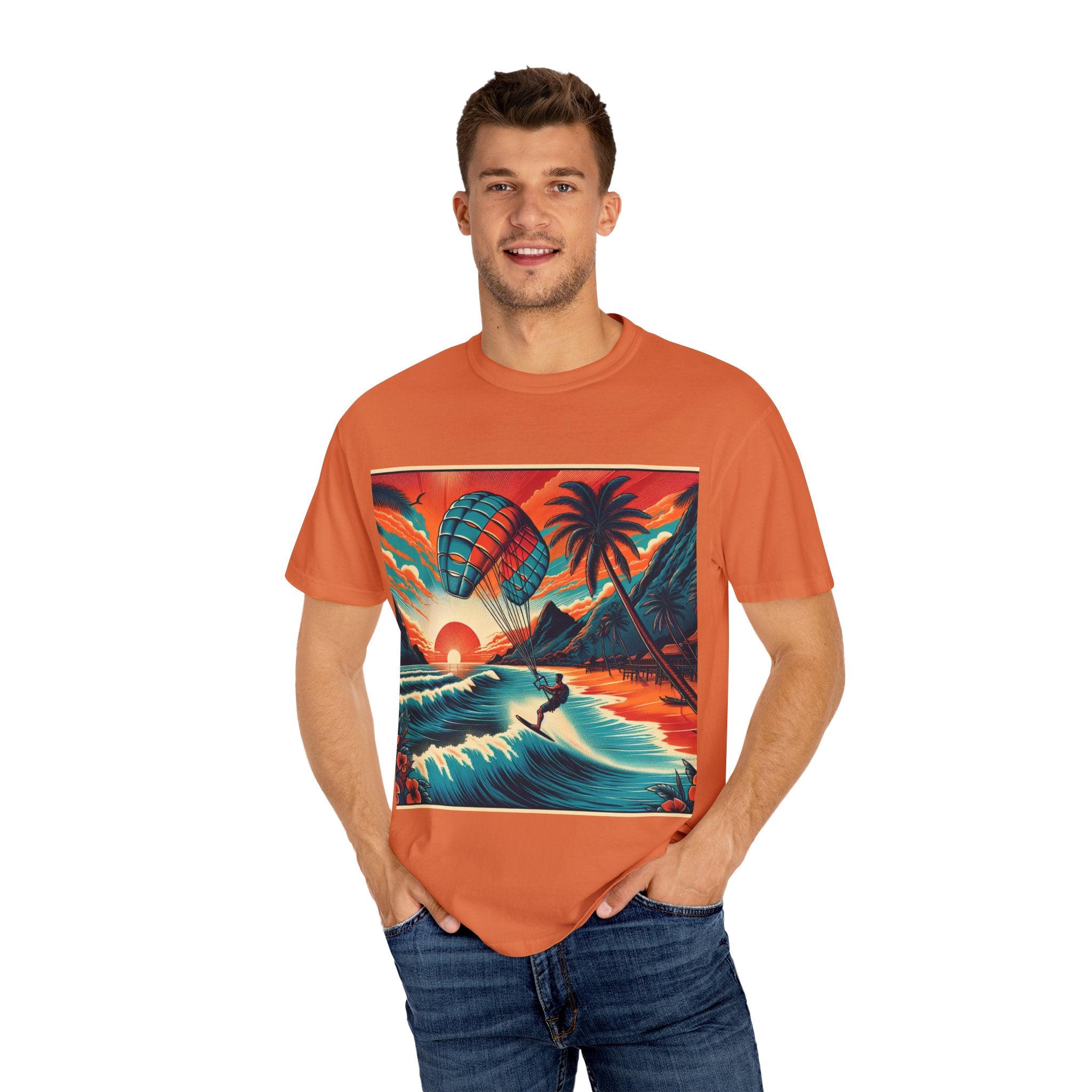 Sunset Paragliding T-Shirt | Beach Vibes Tee, Summer Style Apparel, Gifts for Surfers, Travel Lovers, Adventure Clothing