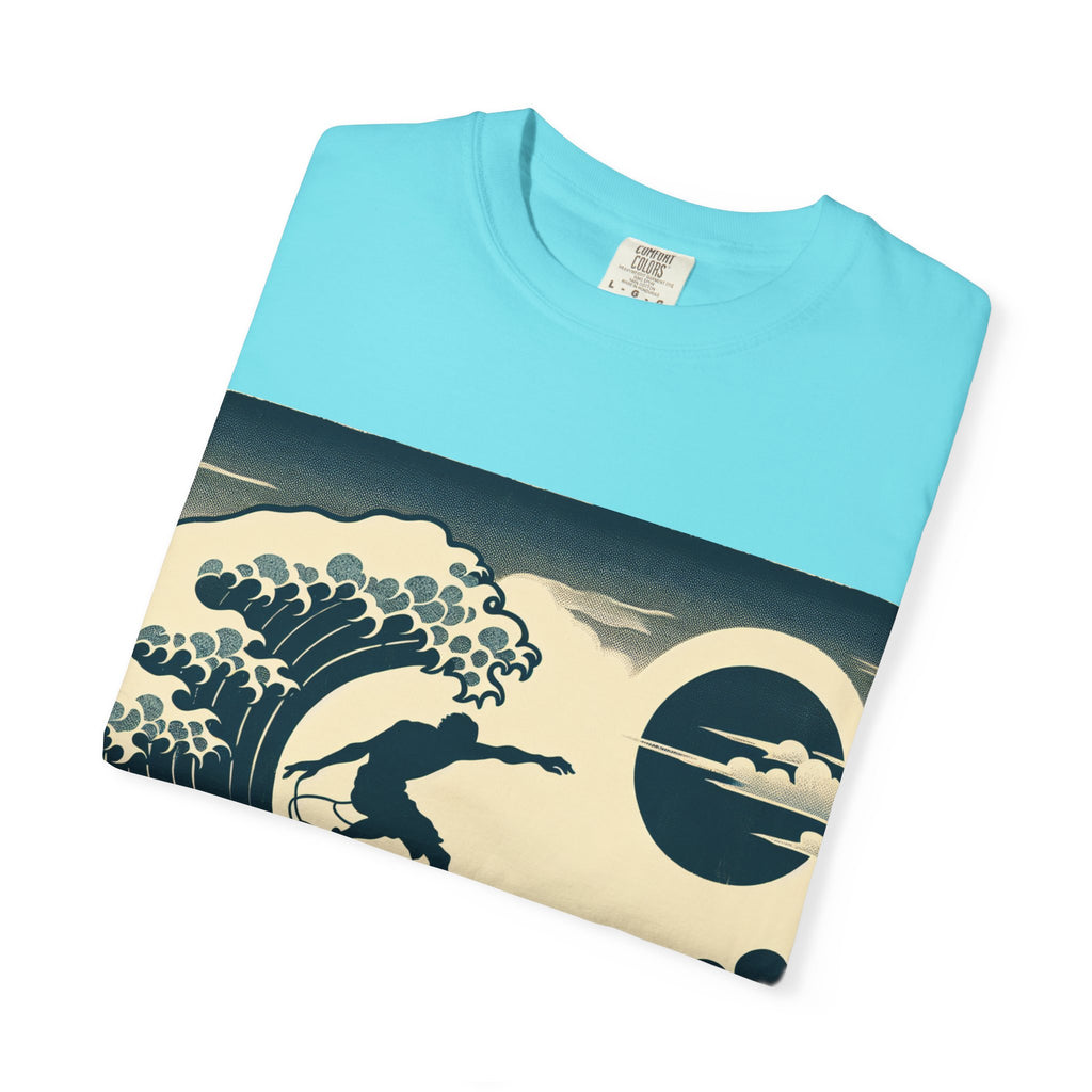 Ocean Wave Surfing T-Shirt, Casual Beach Wear, Summer Vibe Tee, Unisex Graphic Tee, Perfect Gift for Surfers
