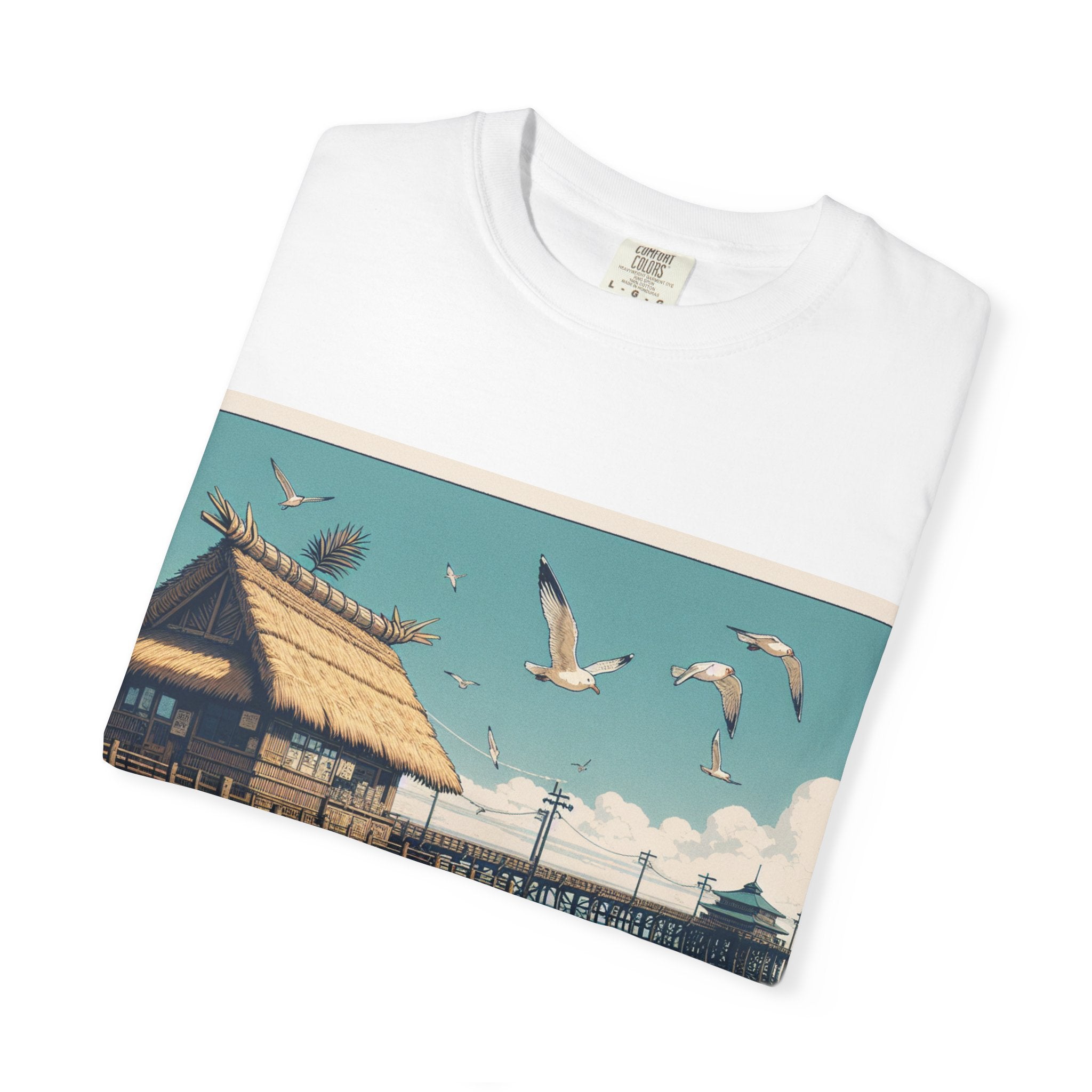 Beach-Inspired Unisex T-shirt, Relaxed Tee, Casual Summer Wear, Ocean Artwork, Vacation Essentials, Gift for Nature Lovers