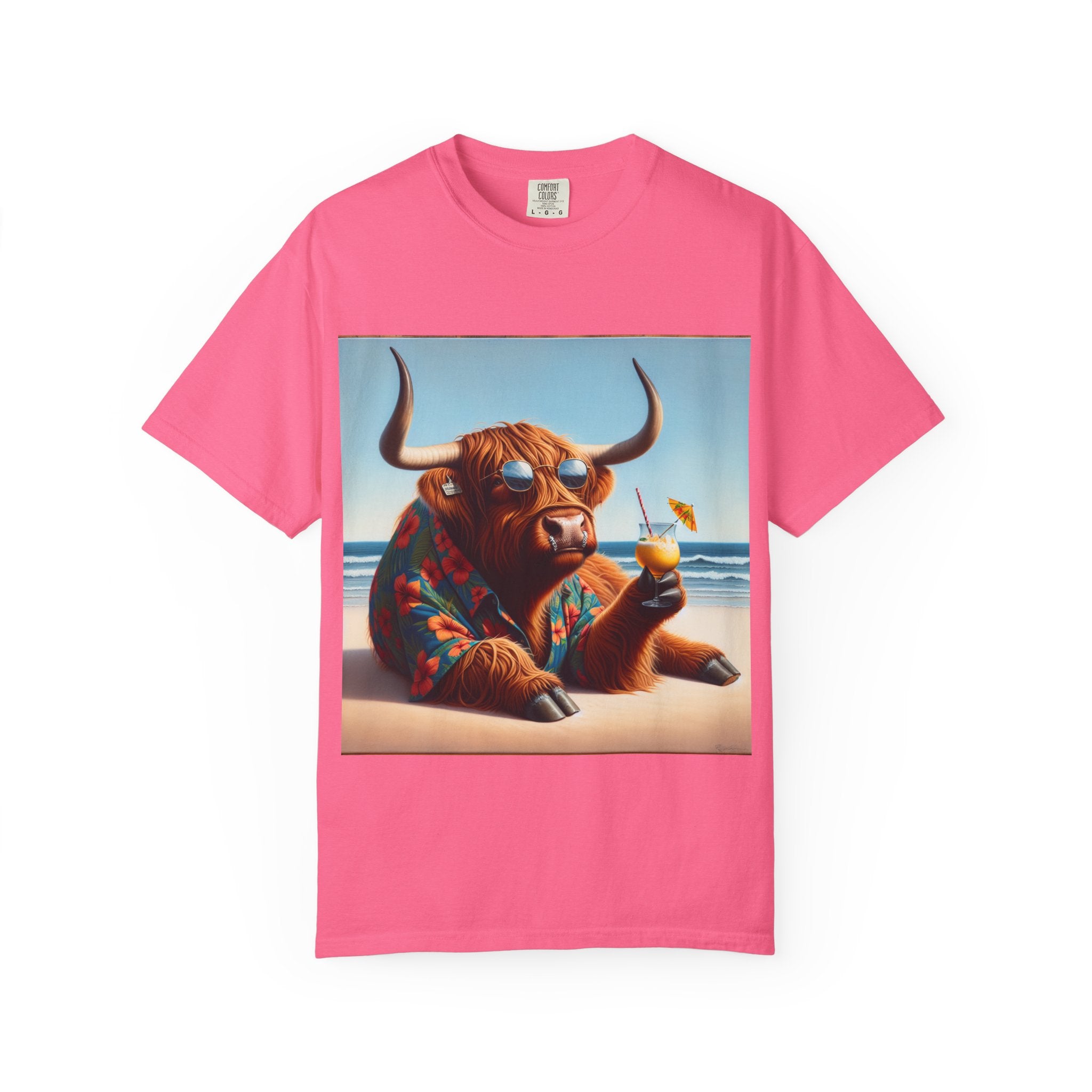 Chill Vibes Cow T-Shirt | Summer Beach Tee, Fun Animal Design, Relaxed Fit, Perfect for Vacations, Gifts
