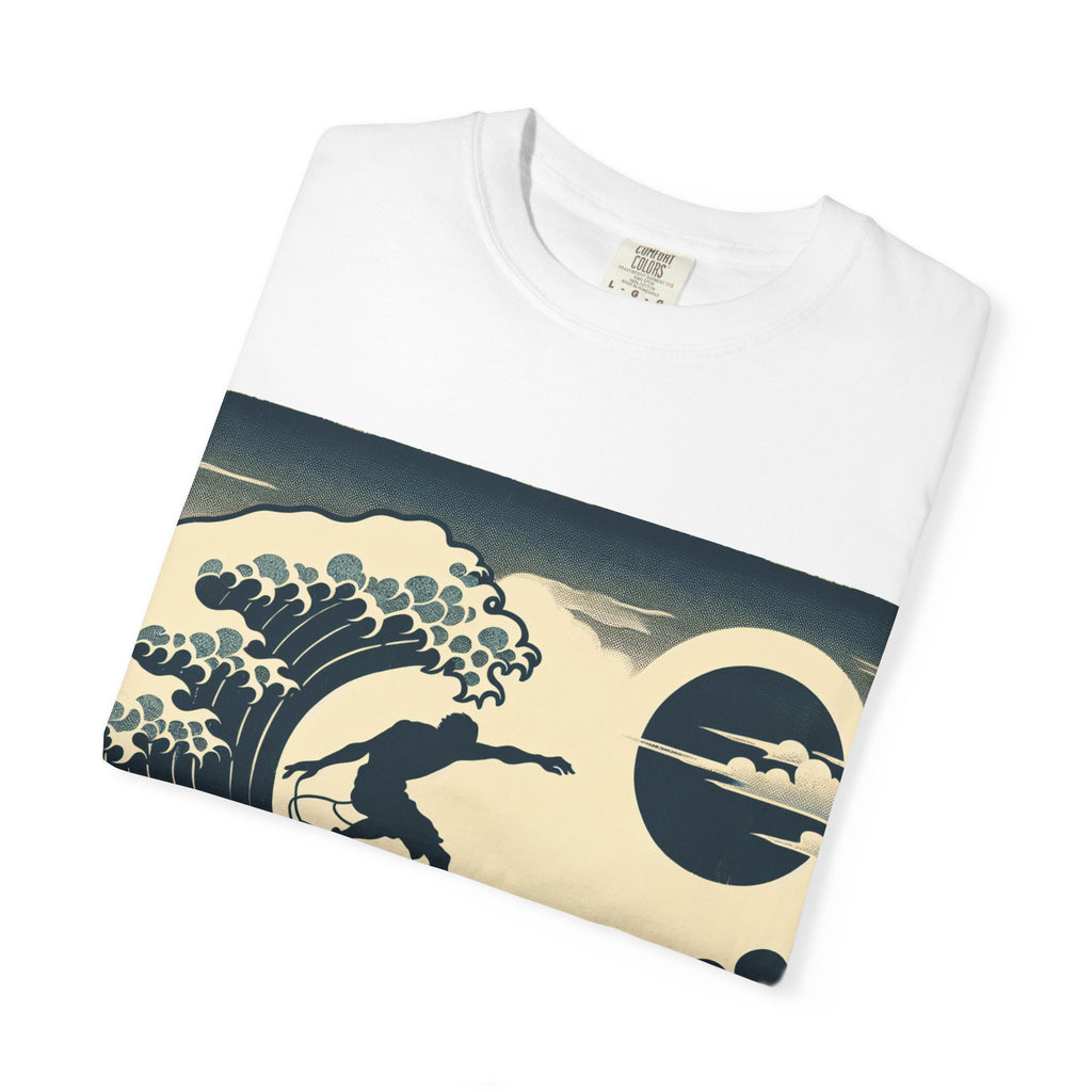 Ocean Wave Surfing T-Shirt, Casual Beach Wear, Summer Vibe Tee, Unisex Graphic Tee, Perfect Gift for Surfers