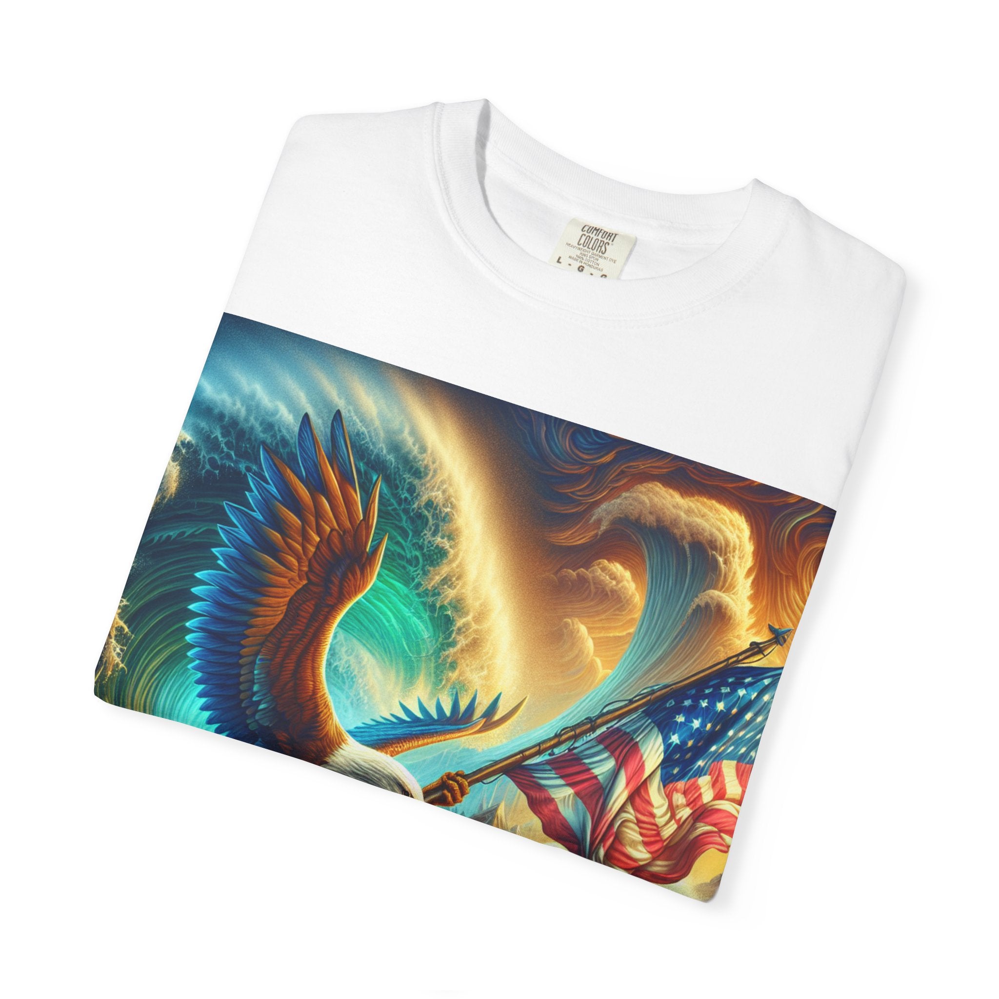 Patriotic Eagle T-Shirt, Unisex Garment-Dyed Tee, American Pride Shirt, Surfing Eagle Graphic Tee, Independence Day Apparel, Gifts for [...]
