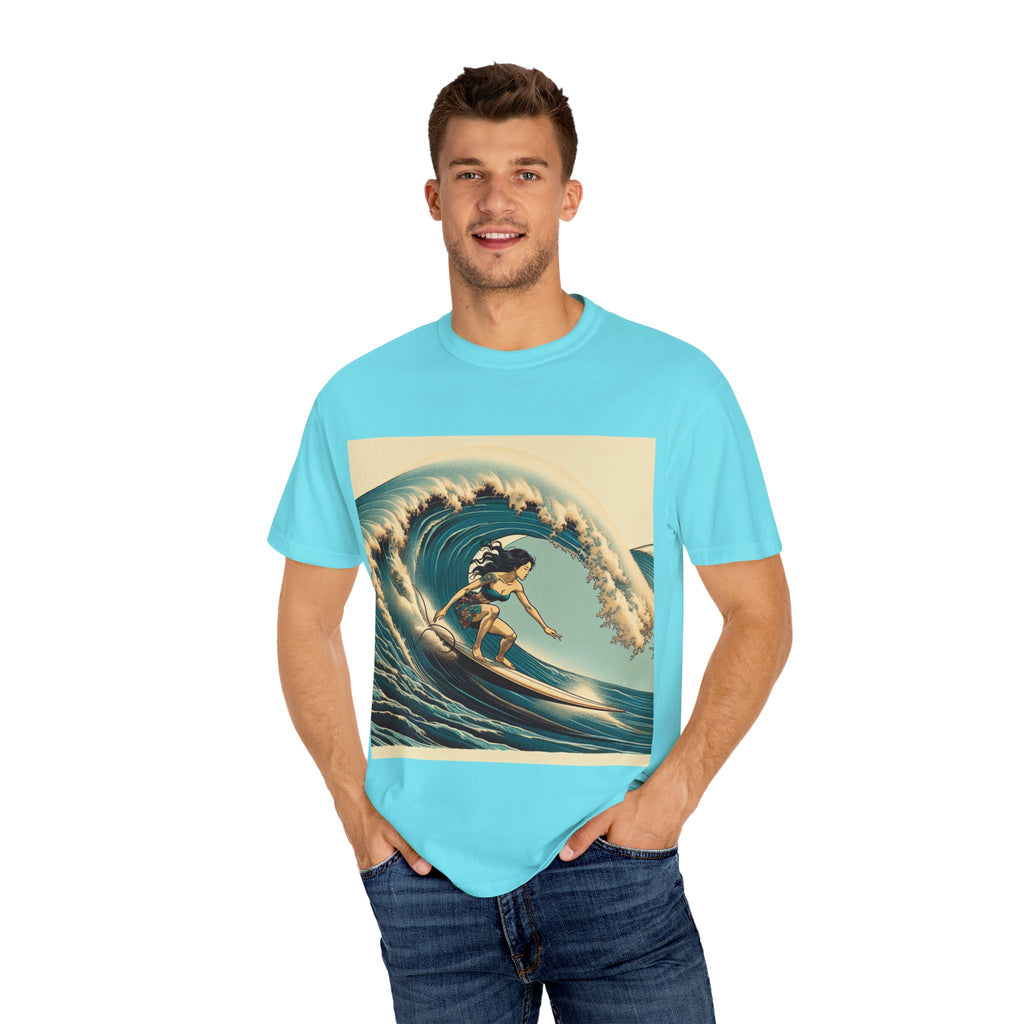 Surf Vibes Unisex Garment-Dyed T-Shirt | Beachwear, Surfing Style, Summer Apparel, Perfect for Vacations, Gifts for Surfers