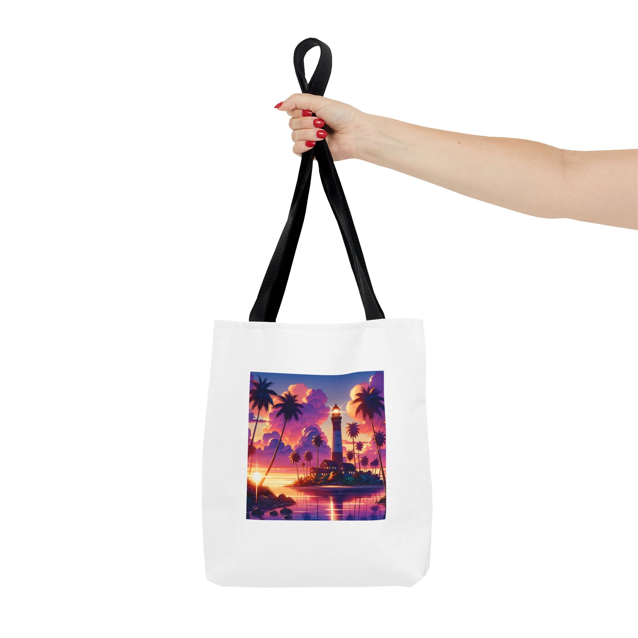 Tote Bag with Lighthouse Design | Beach Bag, Travel Tote, Vacation Accessory, Gift for Ocean Lovers, Summer Tote