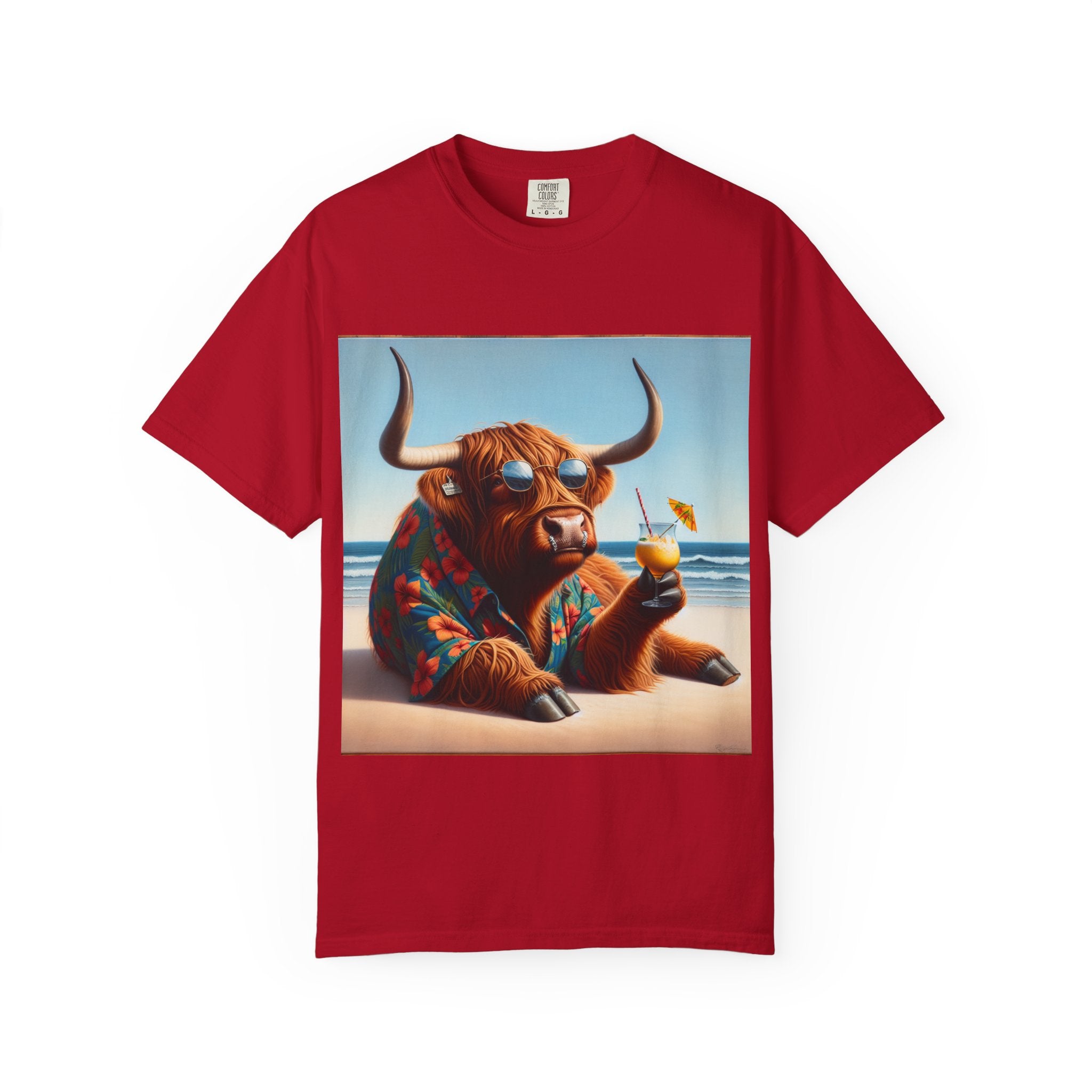 Chill Vibes Cow T-Shirt | Summer Beach Tee, Fun Animal Design, Relaxed Fit, Perfect for Vacations, Gifts