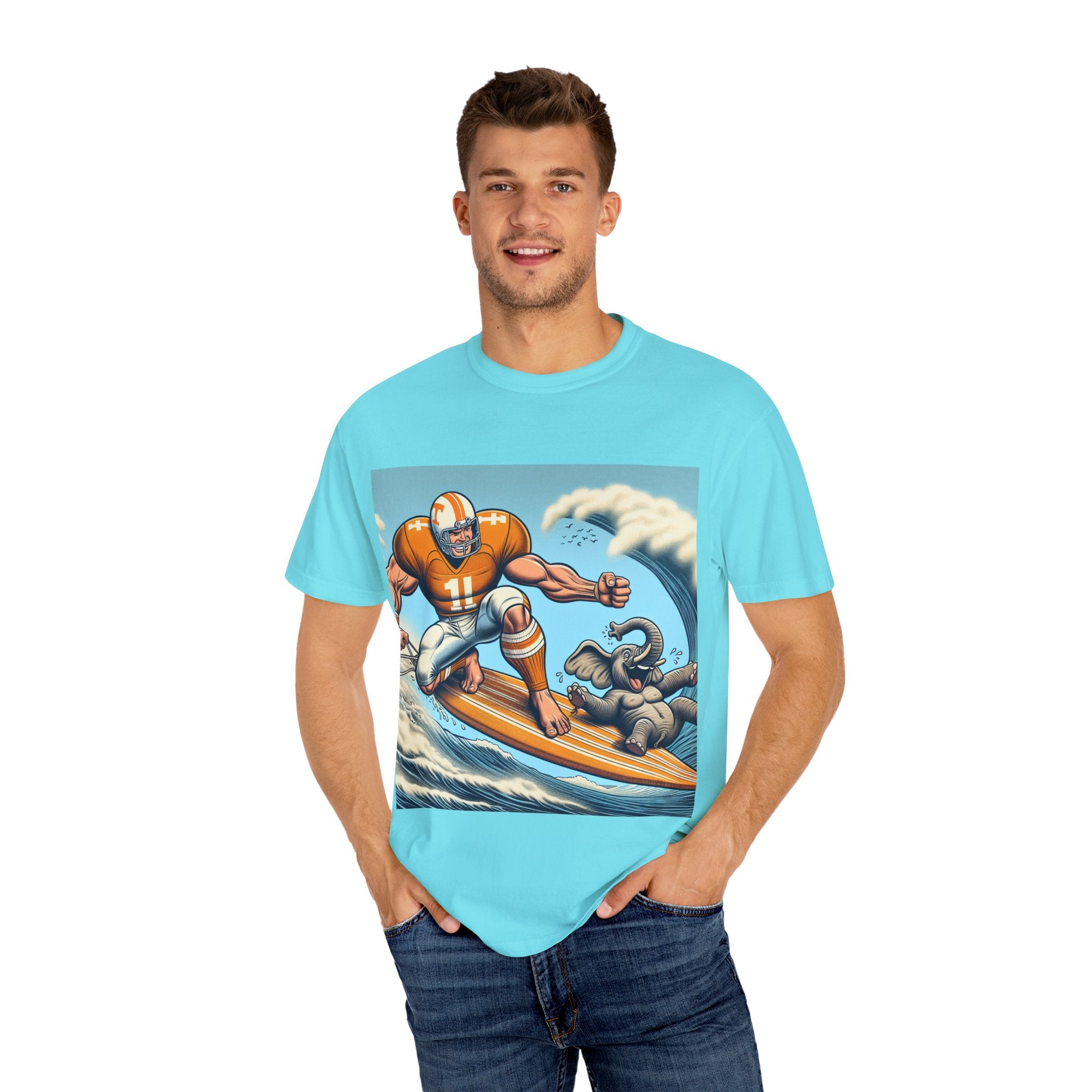 Surfing Graphic T-shirt, Unisex Summer Tee, Beach Vibe Shirt, Casual Apparel, Perfect Gift for Surf Lovers