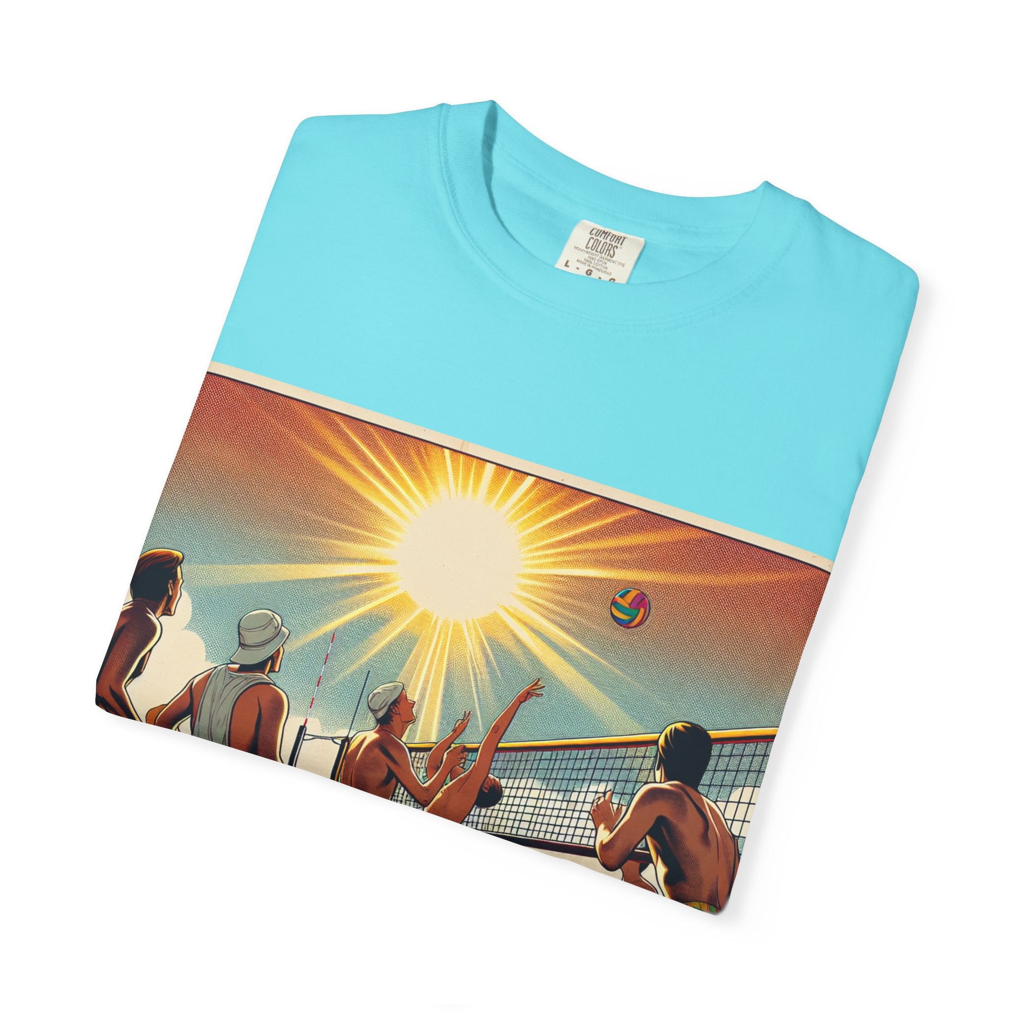 Beach Volleyball Vibes Unisex Garment-Dyed T-shirt | Summer Style, Casual Wear, Gift for Him/Her, Beach Day Essential, Vacation Outfit