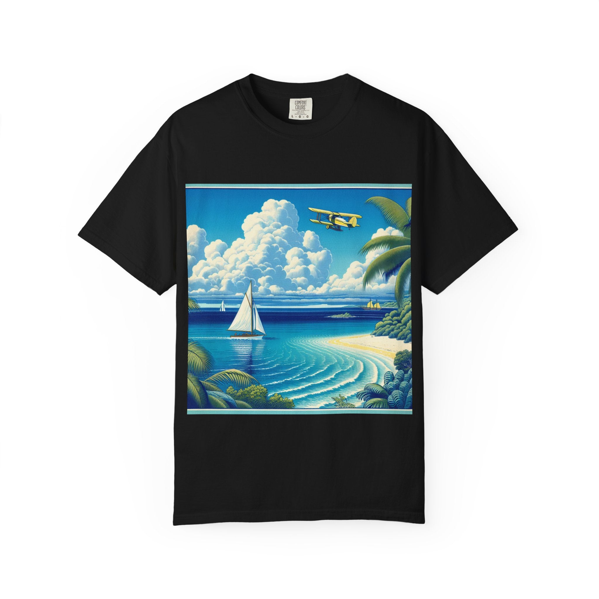 Beach Vibes T-Shirt, Unisex Casual Tee, Summer Apparel, Vacation Wear, Nautical Graphic Shirt