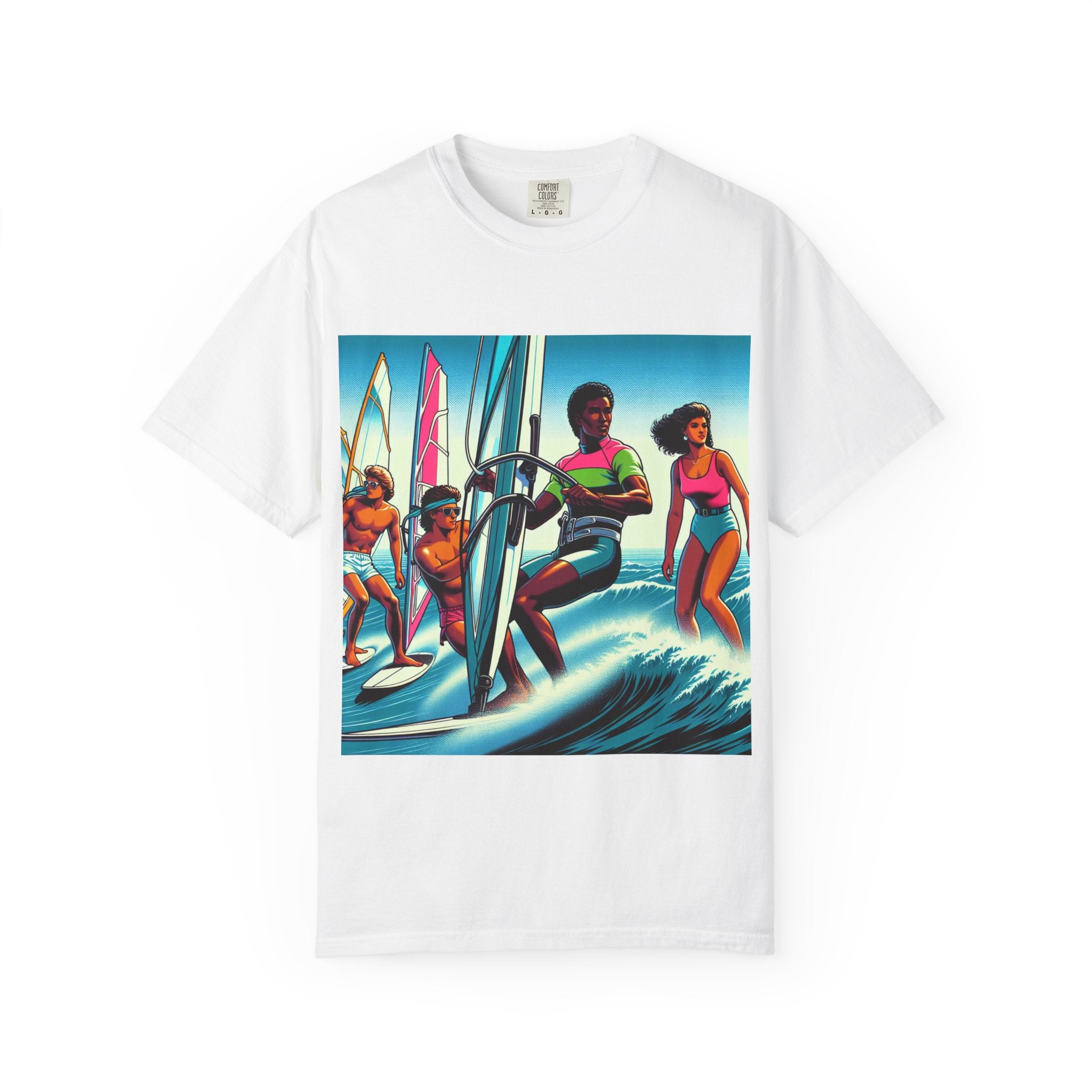 Surf Vibes T-Shirt, Unisex Garment-Dyed Tee, Beachwear for Surf Lovers, Summer Casual Wear, Gift for Surfers