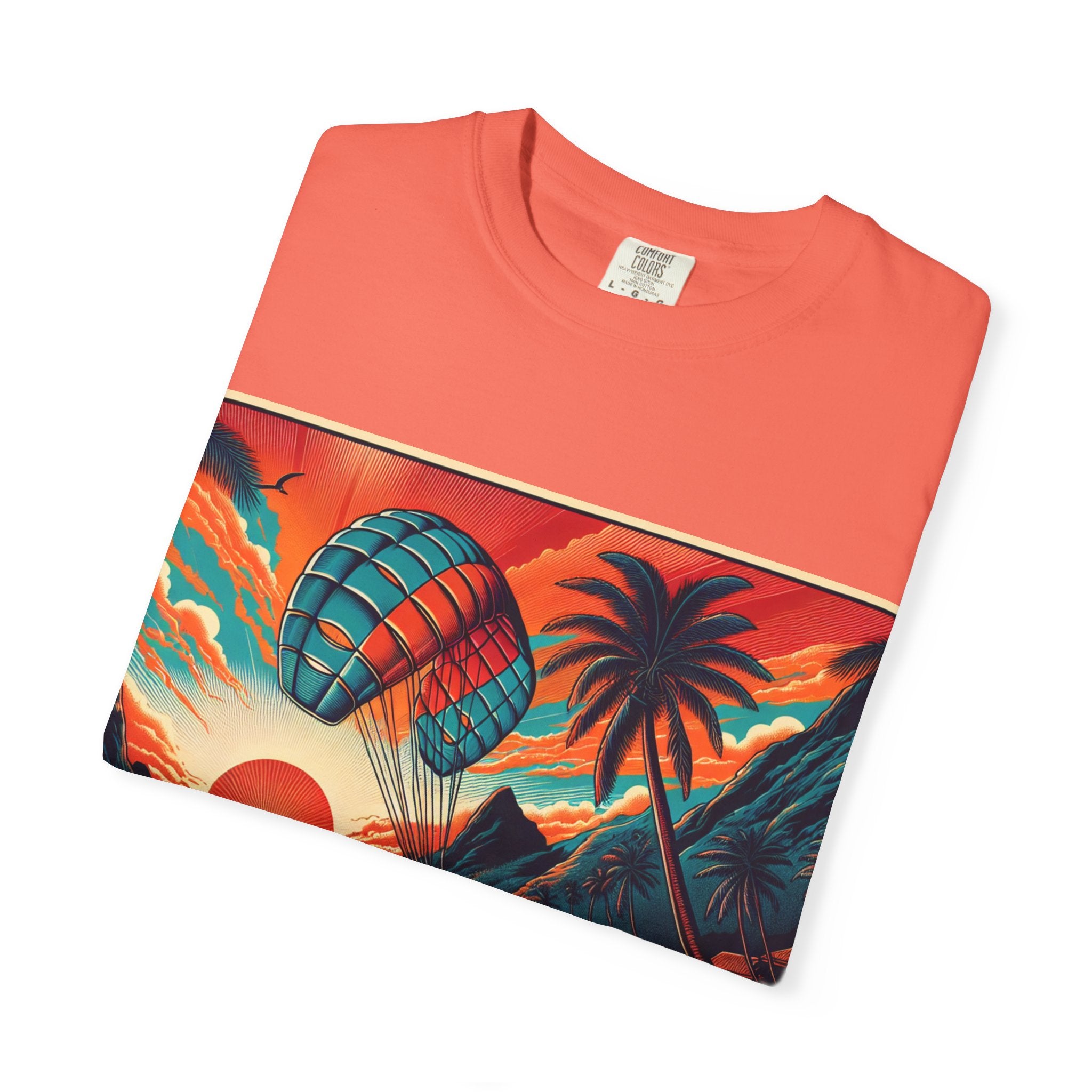 Sunset Paragliding T-Shirt | Beach Vibes Tee, Summer Style Apparel, Gifts for Surfers, Travel Lovers, Adventure Clothing