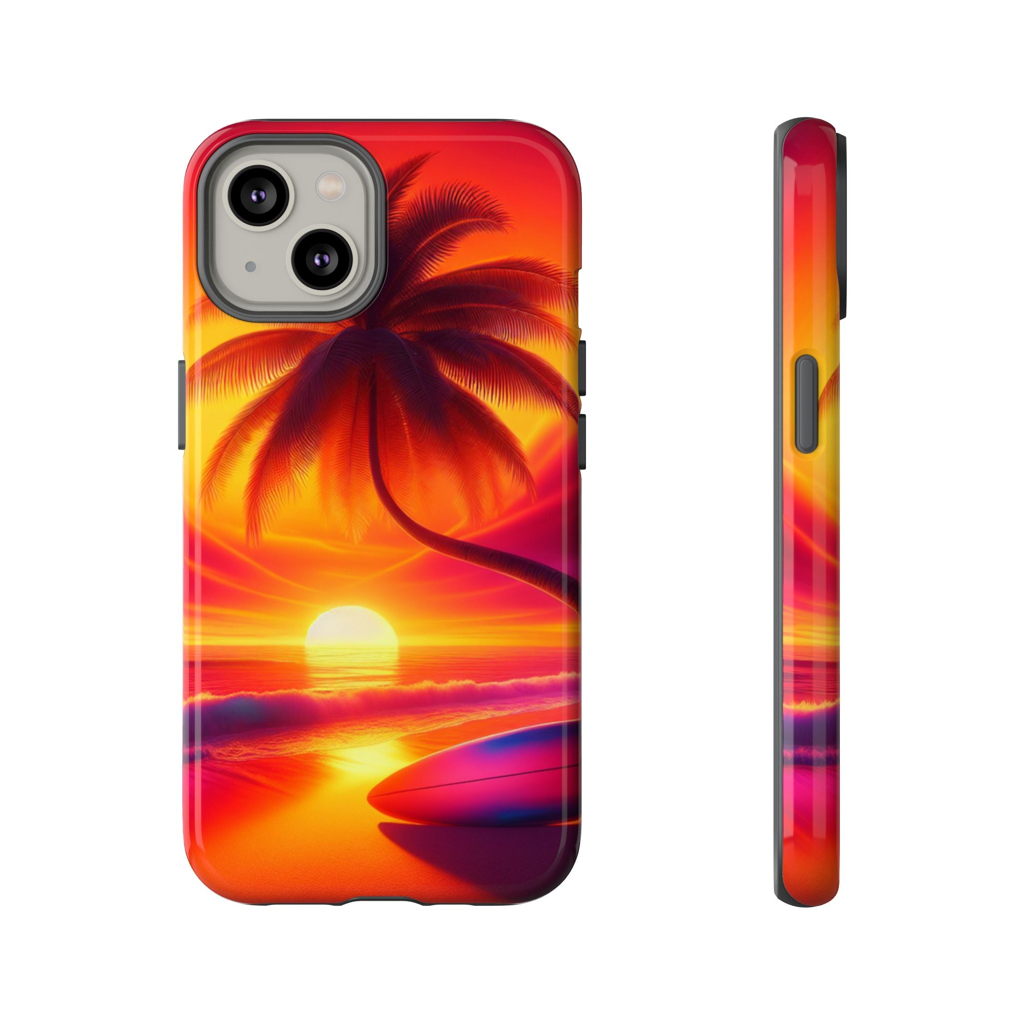 Tropical Phone Case with Sunset and Palm Tree Design | Summer Vibes, Beach Lover's Gift, Vacation Essential, Stylish Protection, [...]