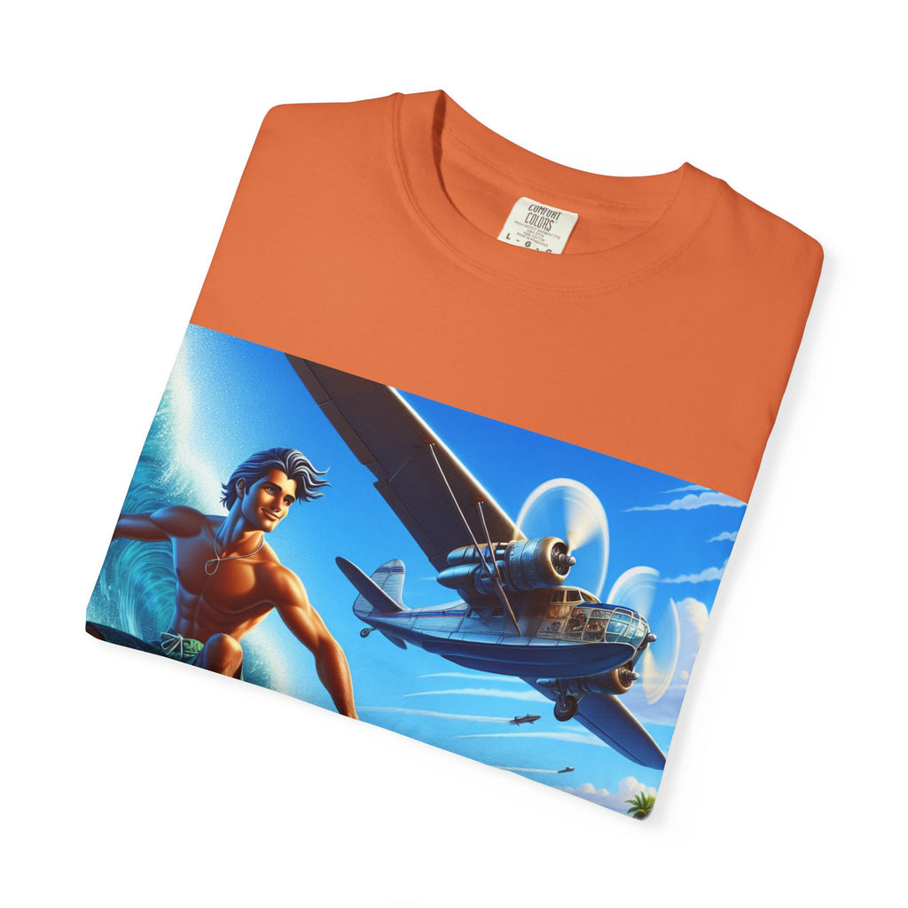 Surf Adventure Unisex T-Shirt, Perfect for Beach Lovers, Vacation Tees, Summer Apparel, Gift for Surfers and Travelers