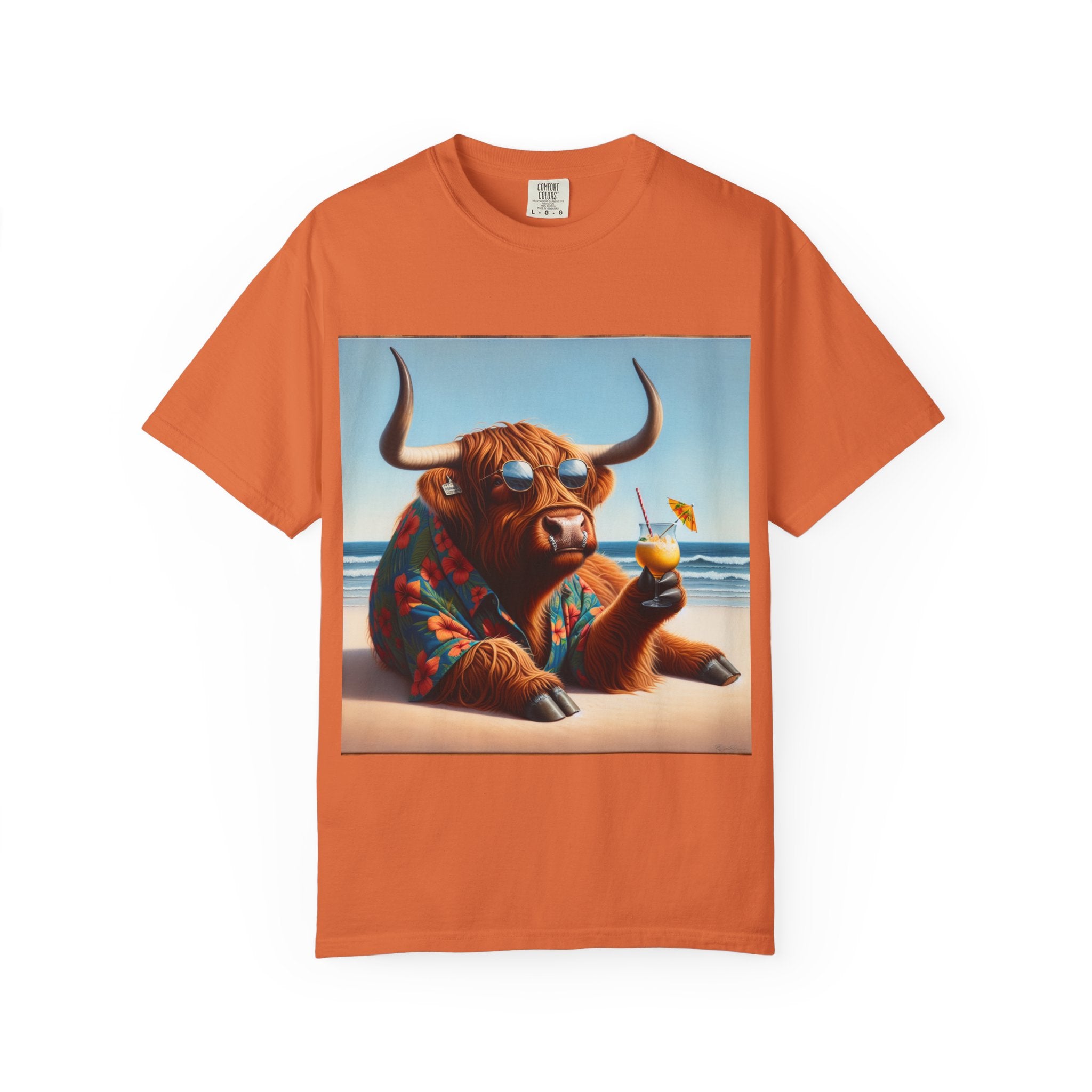 Chill Vibes Cow T-Shirt | Summer Beach Tee, Fun Animal Design, Relaxed Fit, Perfect for Vacations, Gifts