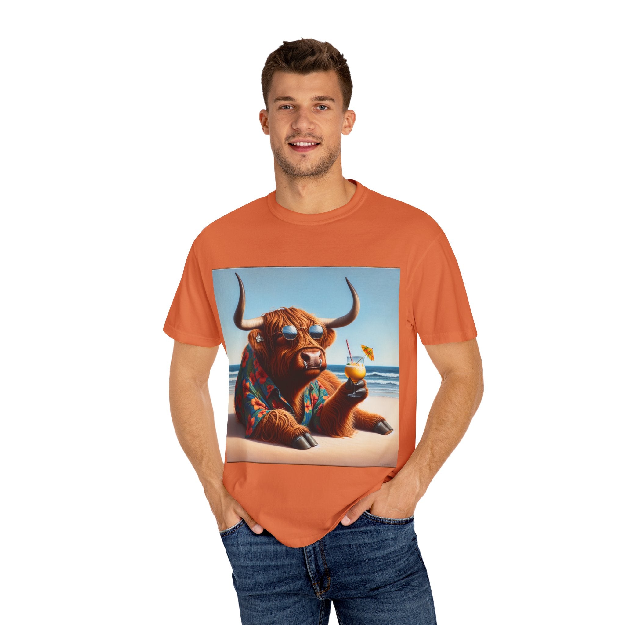 Chill Vibes Cow T-Shirt | Summer Beach Tee, Fun Animal Design, Relaxed Fit, Perfect for Vacations, Gifts