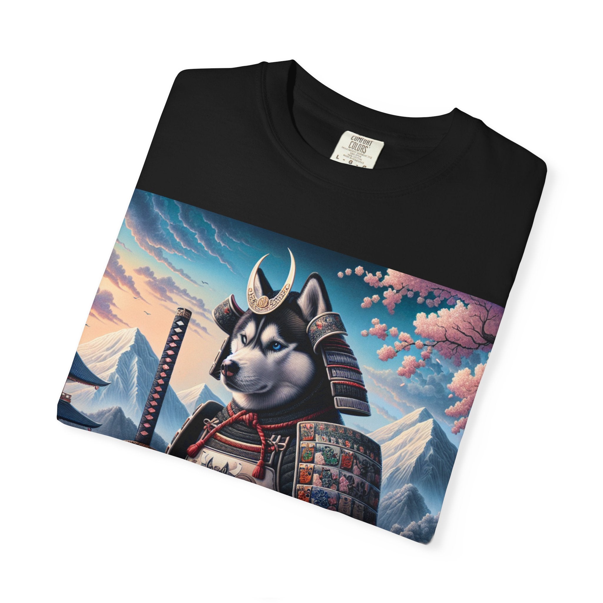 Samurai Cat T-Shirt, Unisex Graphic Tee, Vintage Style Shirt, Fun Casual Wear, Gift for Animal Lovers, Unique Artwork Apparel