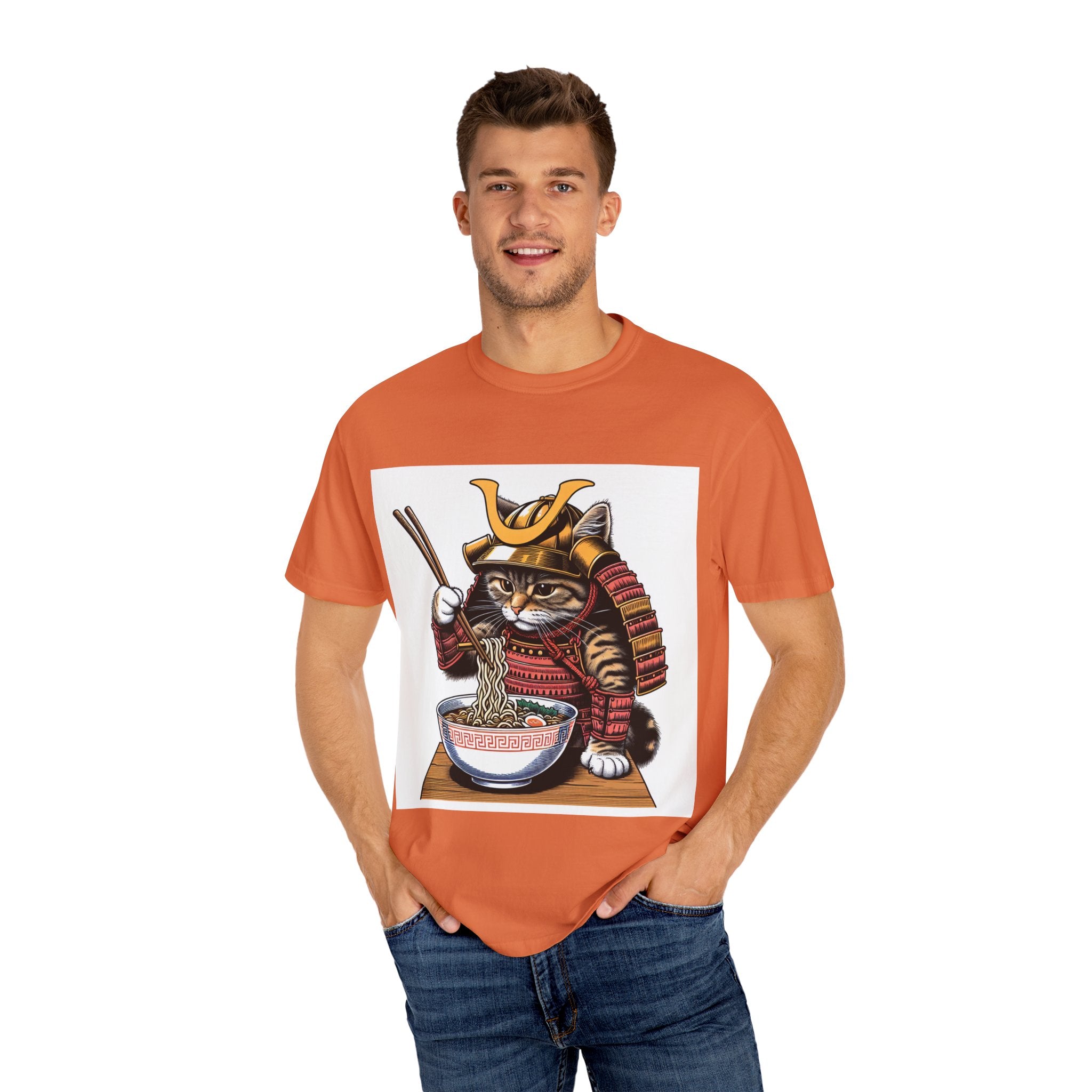 Samurai Cat T-Shirt | Cute Kitten Shirt, Animal Lover Gift, Pet Enthusiast Tee, Unique Graphic Top, Fun Conversation Starter