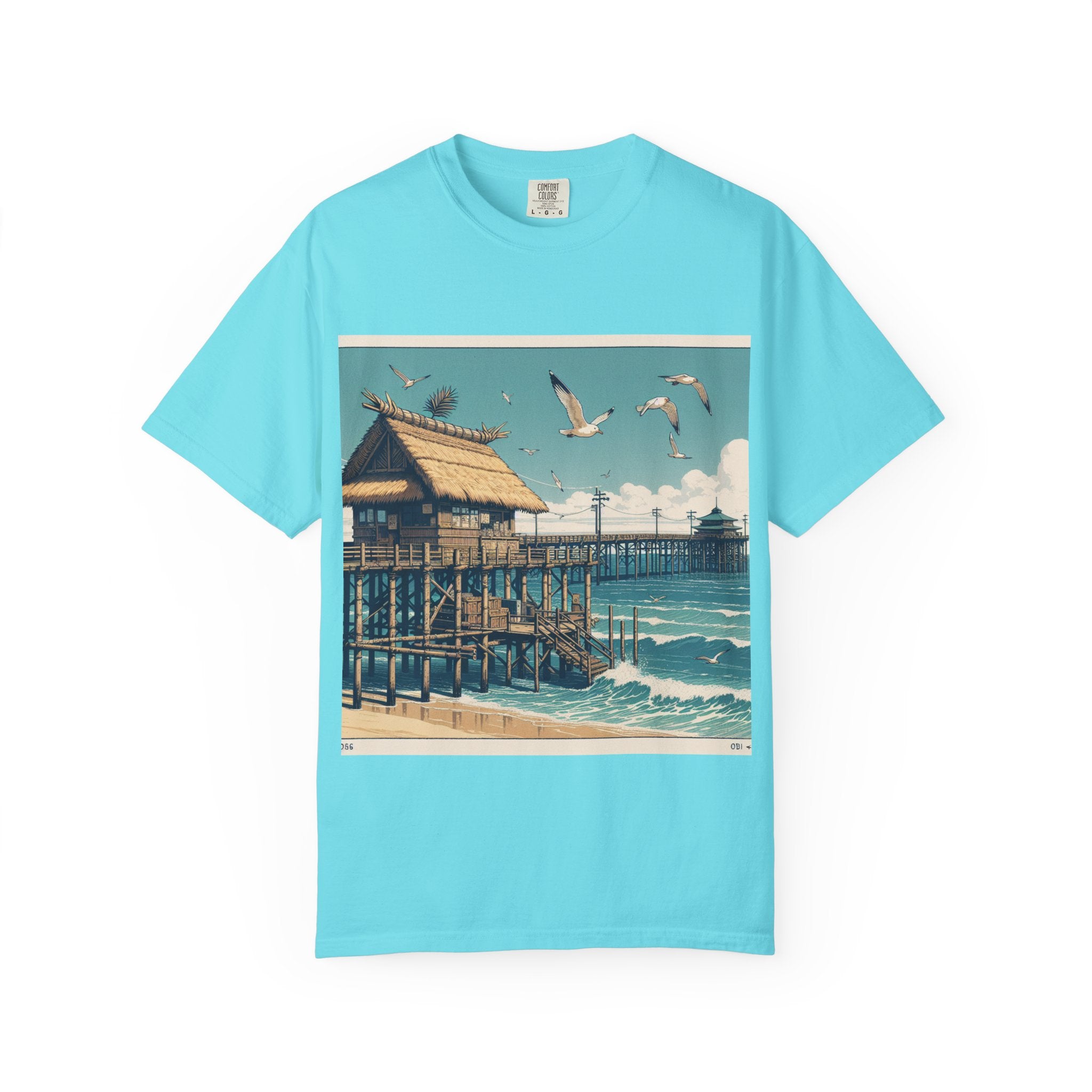Beach-Inspired Unisex T-shirt, Relaxed Tee, Casual Summer Wear, Ocean Artwork, Vacation Essentials, Gift for Nature Lovers