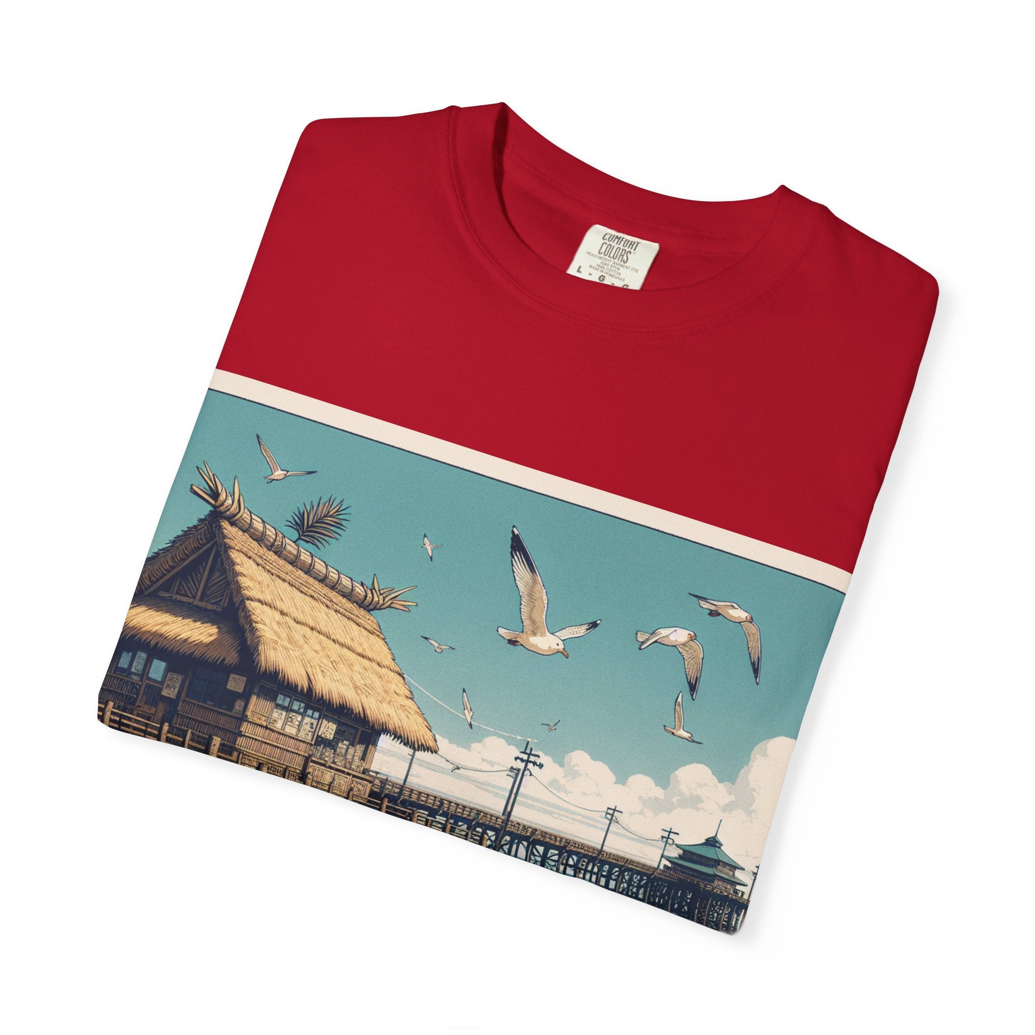 Beach-Inspired Unisex T-shirt, Relaxed Tee, Casual Summer Wear, Ocean Artwork, Vacation Essentials, Gift for Nature Lovers