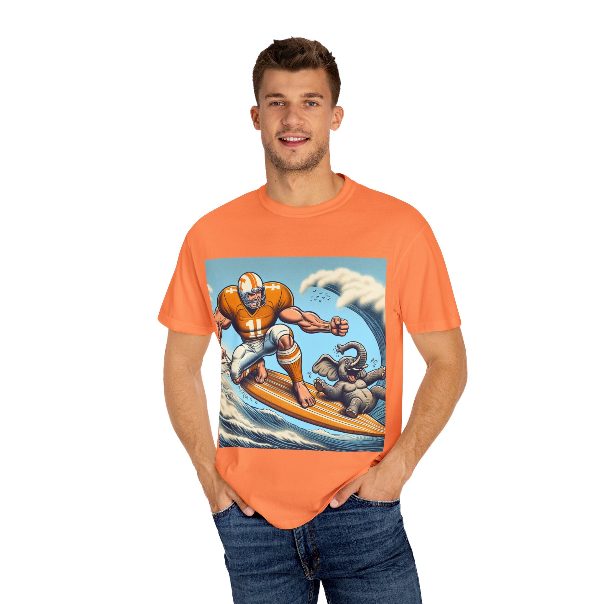 Surfing Graphic T-shirt, Unisex Summer Tee, Beach Vibe Shirt, Casual Apparel, Perfect Gift for Surf Lovers