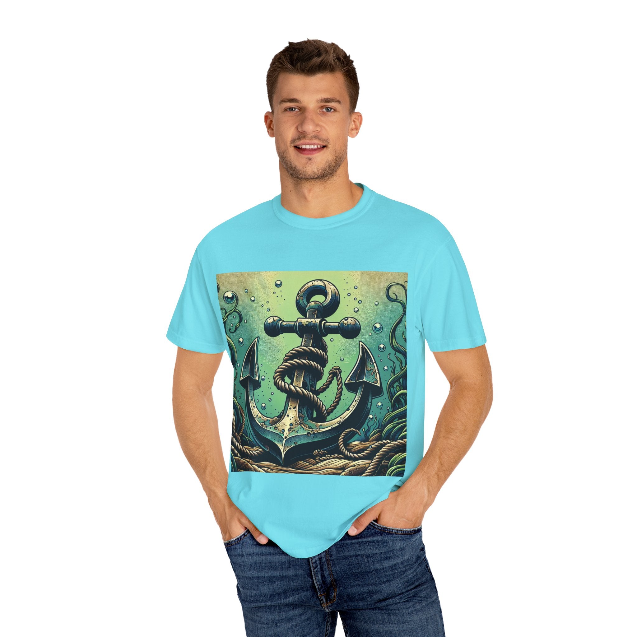 Anchor Design Unisex T-Shirt, Nautical Tee, Gift for Sailors, Summer Wear, Beach Vibes, Ocean Lover Apparel